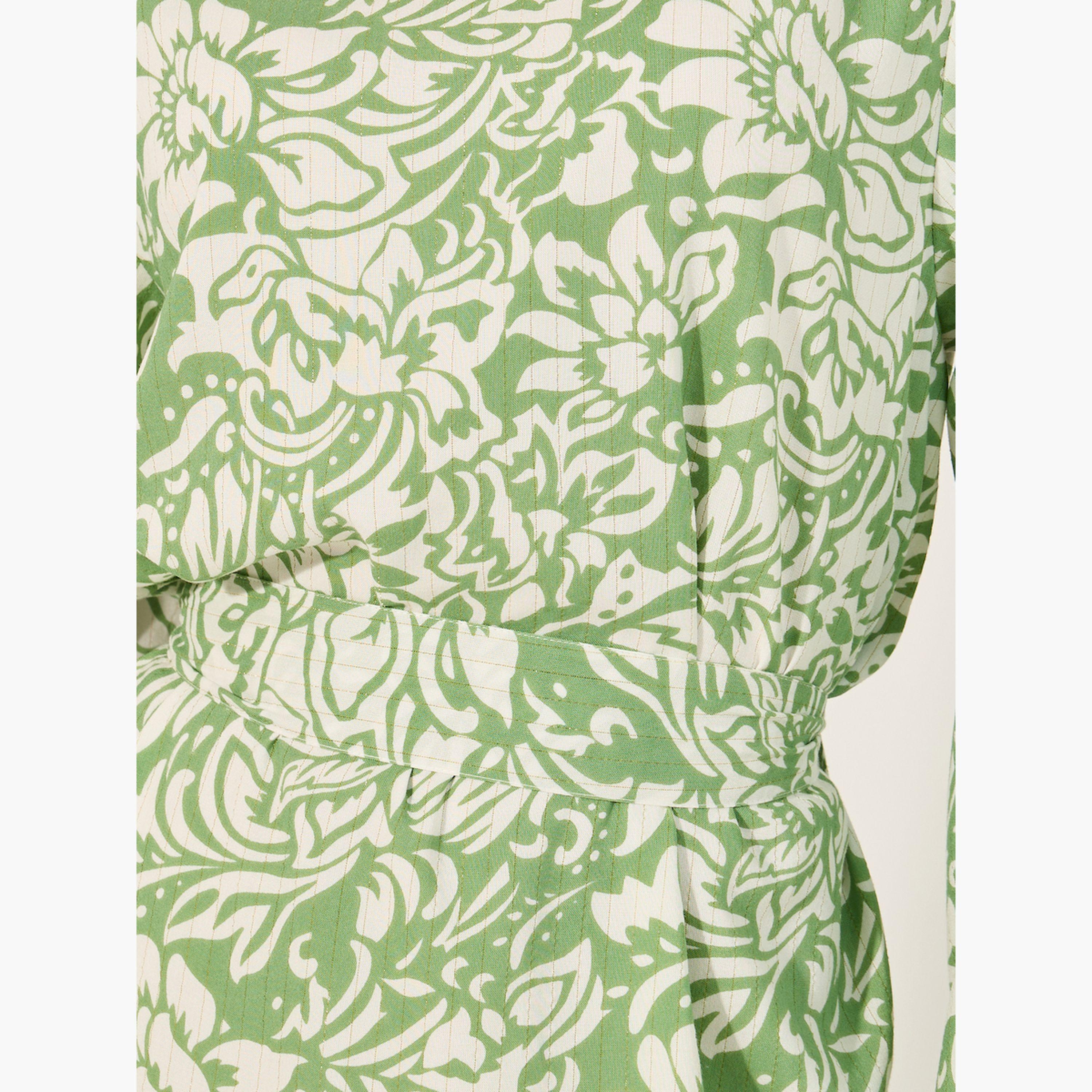 Styli Textured All-Over Print Round Neck A-Line Jalabiya-women-arabicclothing-jalabiyas-image-4