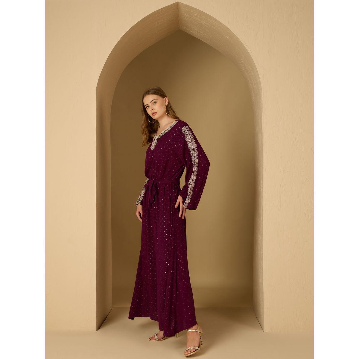 جلابية بتفاصيل مُطرزة مع حزام خصر-women-arabicclothing-jalabiyas-image-3