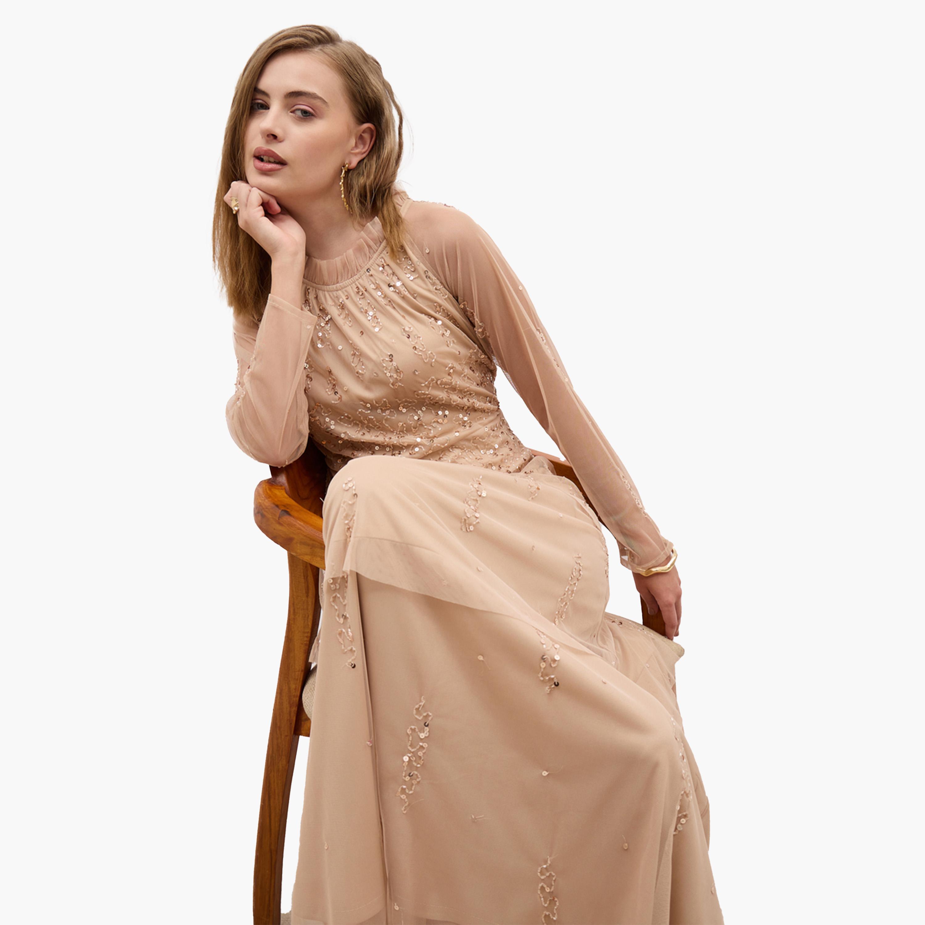 Styli Embellished Long Sleeve Tiered Maxi Dress-women-clothing-dresses-image-6