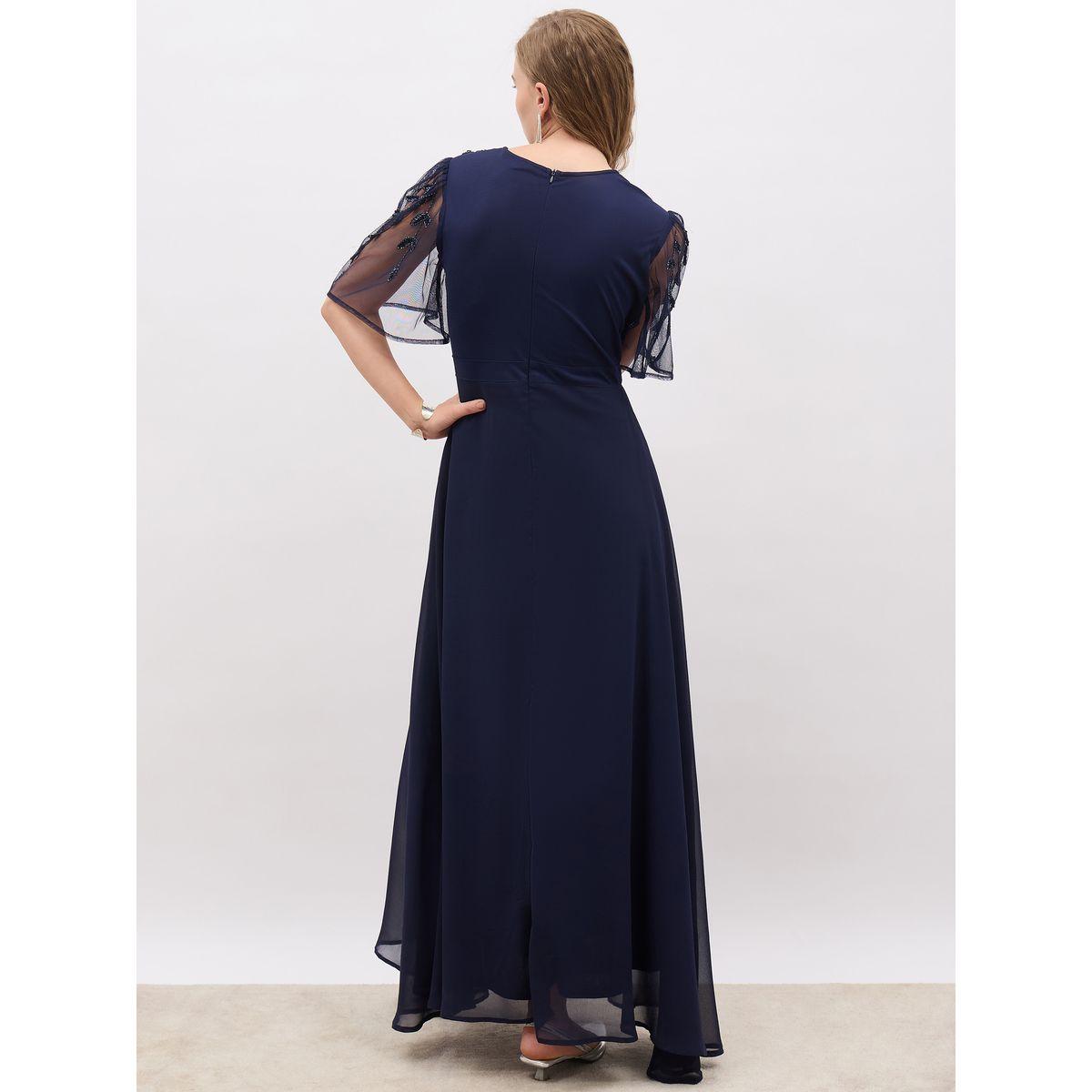 Styli Embellished Flared Sleeves A-Line Maxi Dress-women-clothing-dresses-image-5