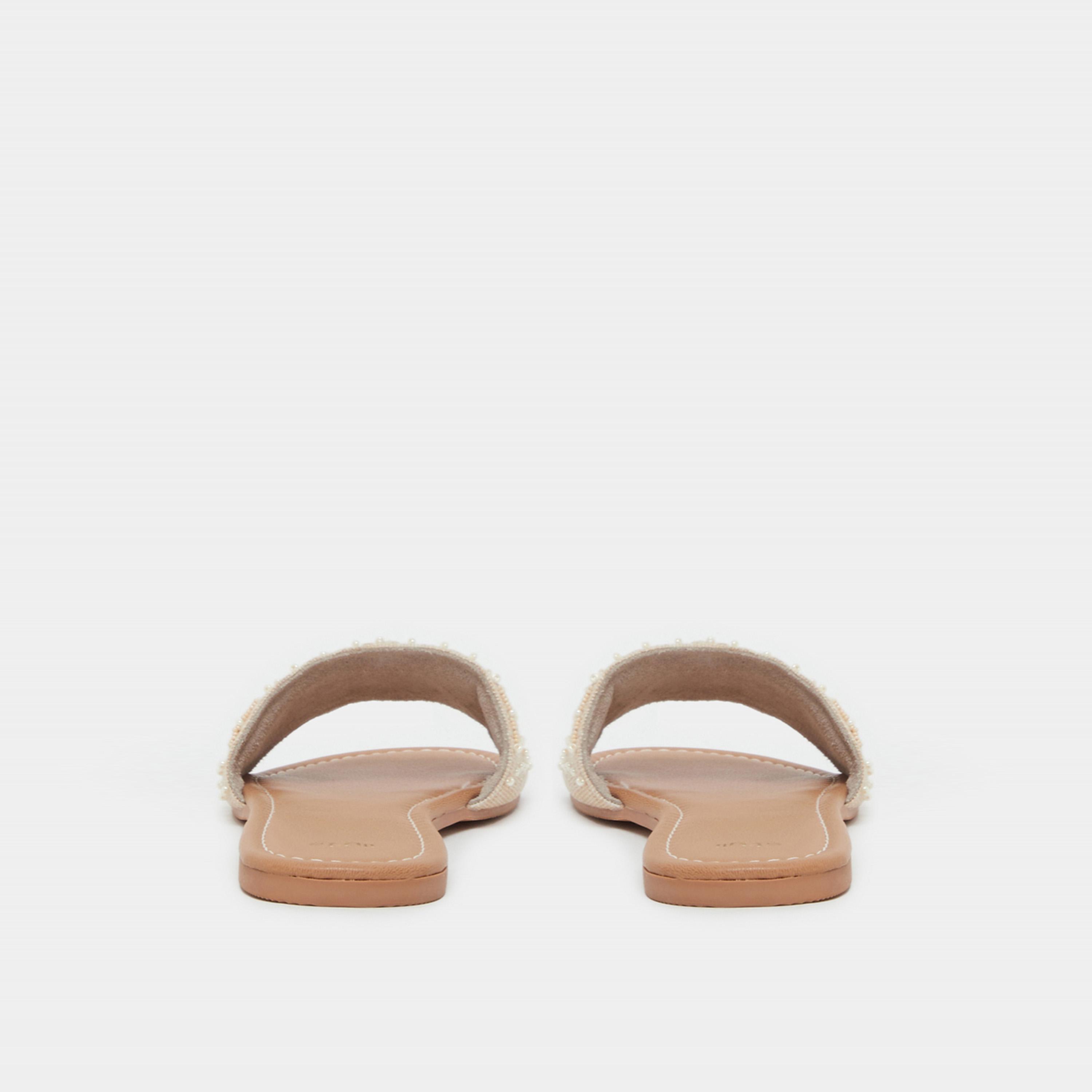 ستايلي - صندل مسطح سهل الارتداء ومزين-women-shoes-sandals-flats-image-5