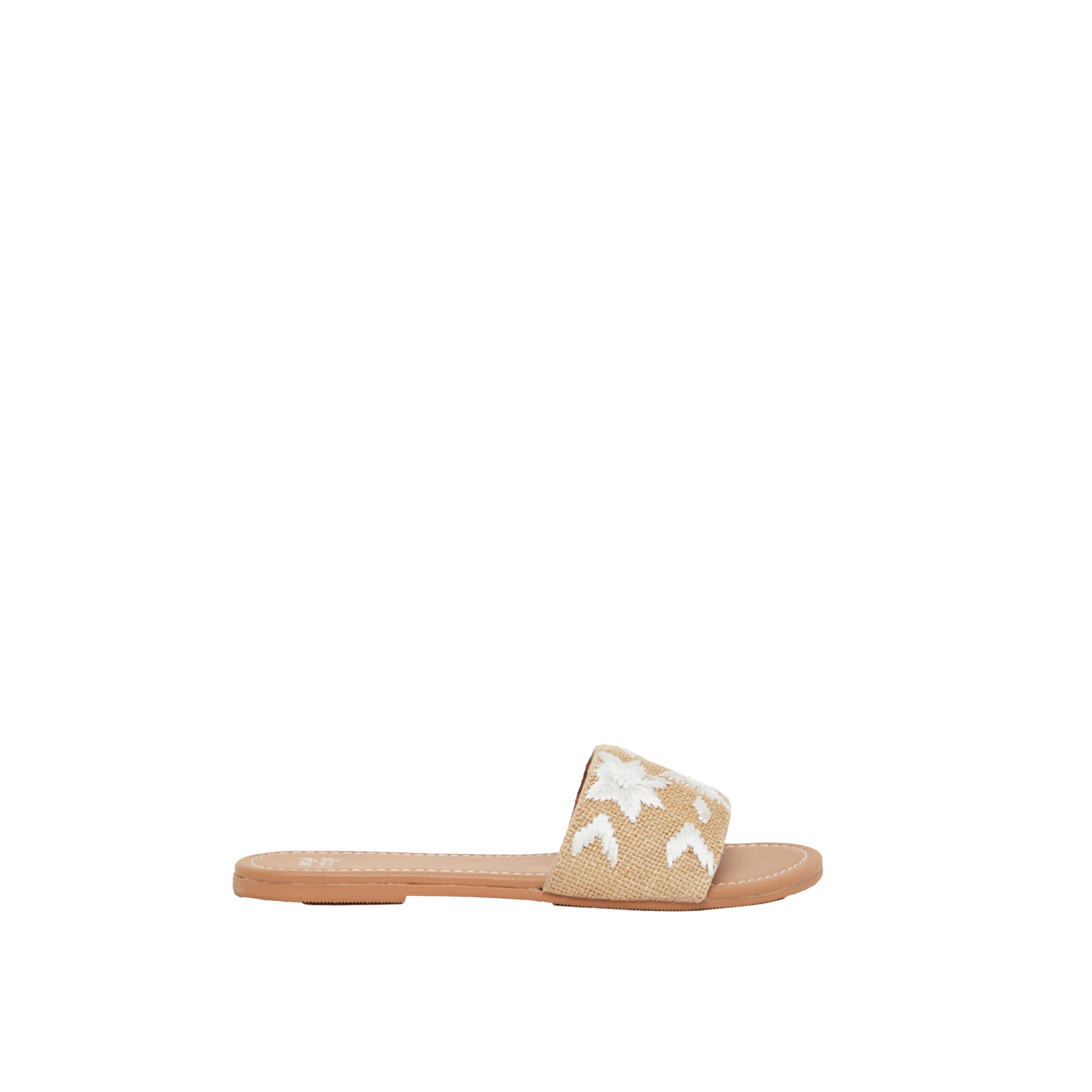 Styli Embraided Open Toe Flat Sandals-women-shoes-sandals-flats-image-1