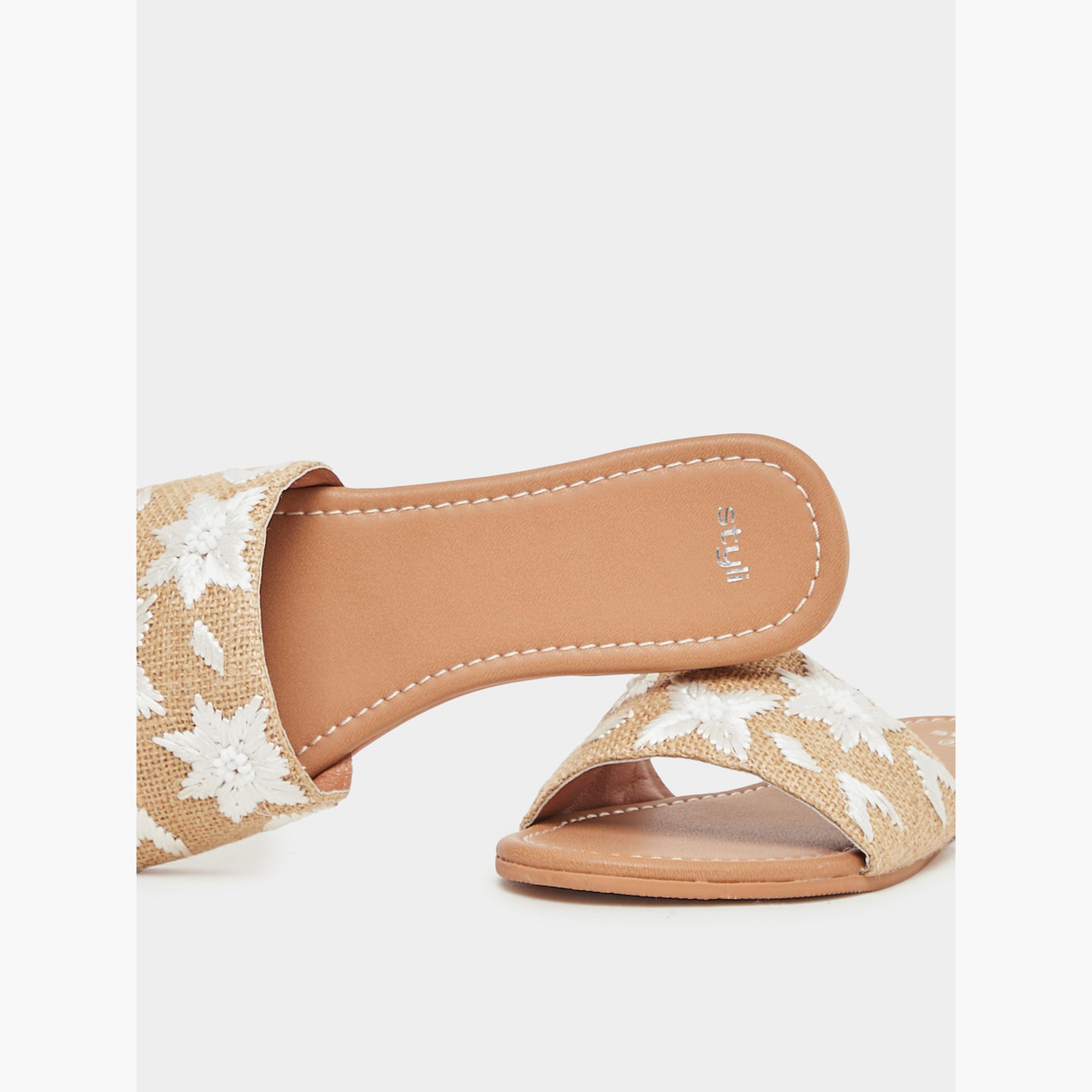 Styli Embraided Open Toe Flat Sandals-women-shoes-sandals-flats-image-3