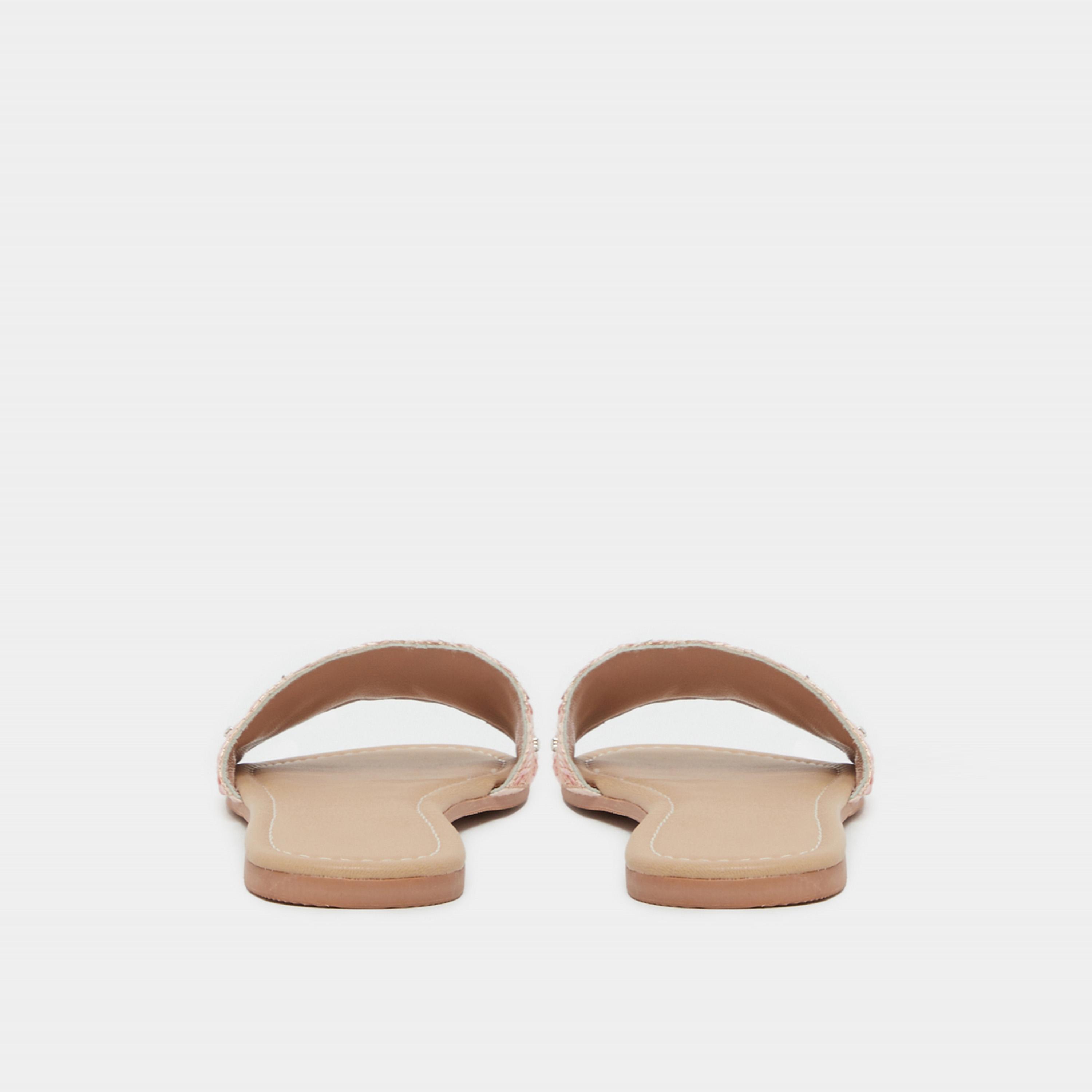 Styli Embellished Sequins Flat Sandals-women-shoes-sandals-flats-image-5