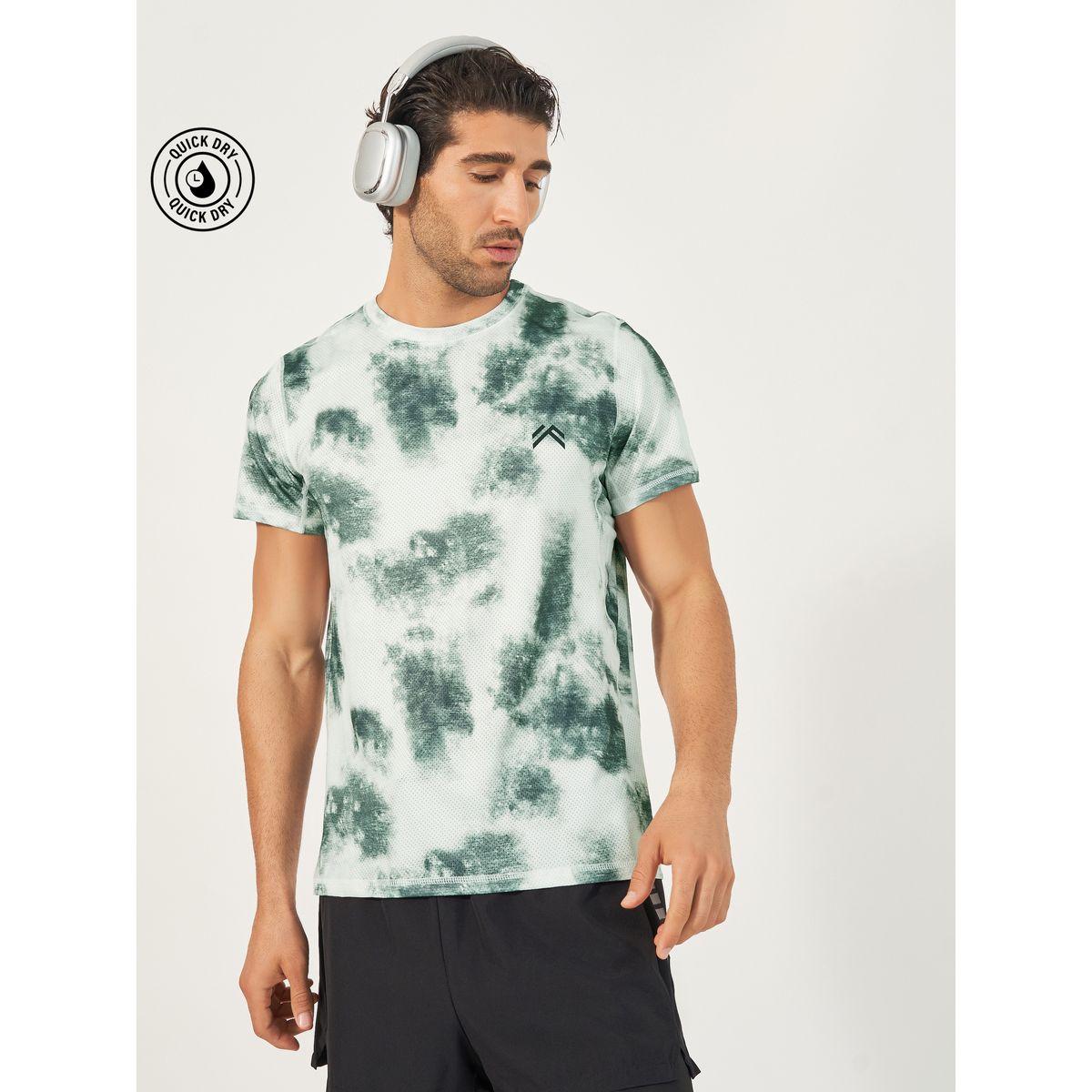 Styli Active Tie-Dye Print Workout T-Shirt with Logo Detail-men-clothing-sportswearandactivewear-tshirtsandpolos-image-1