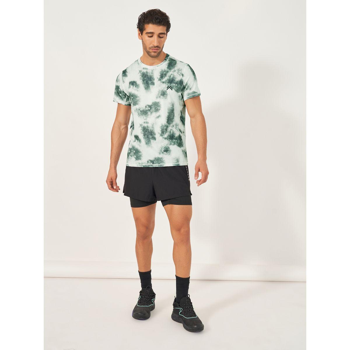 تيشيرت رياضي بطبعة ماربل مع شعار-men-clothing-sportswearandactivewear-tshirtsandpolos-image-2