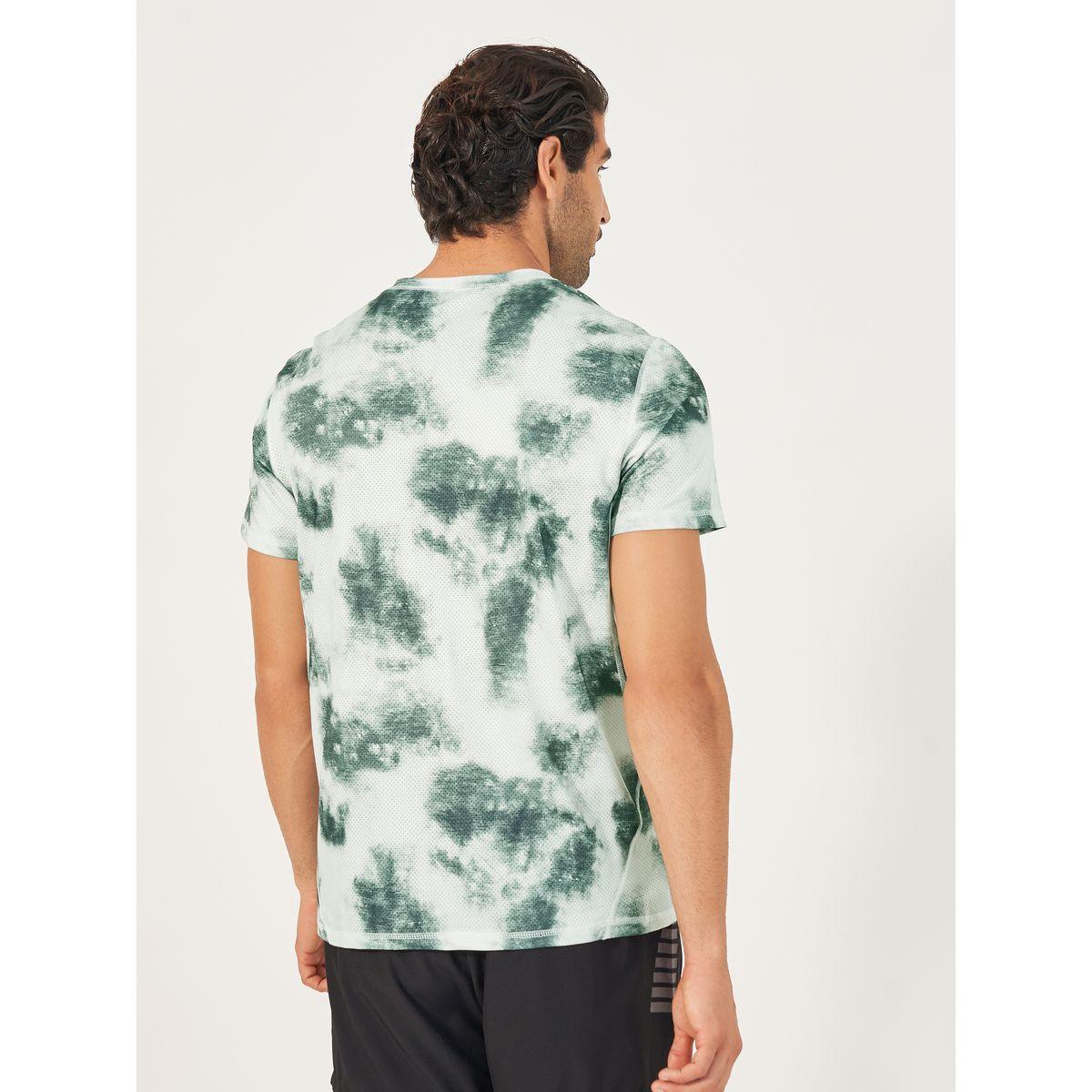 Styli Active Tie-Dye Print Workout T-Shirt with Logo Detail-men-clothing-sportswearandactivewear-tshirtsandpolos-image-4