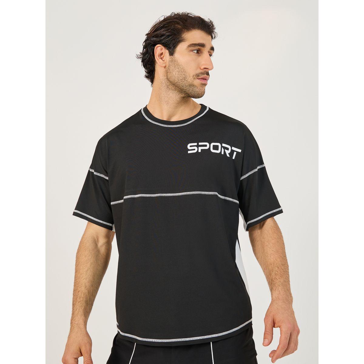 Styli NYC Print Stretch Oversized T-Shirt with Contrast Detail-men-clothing-sportswearandactivewear-tshirtsandpolos-image-3
