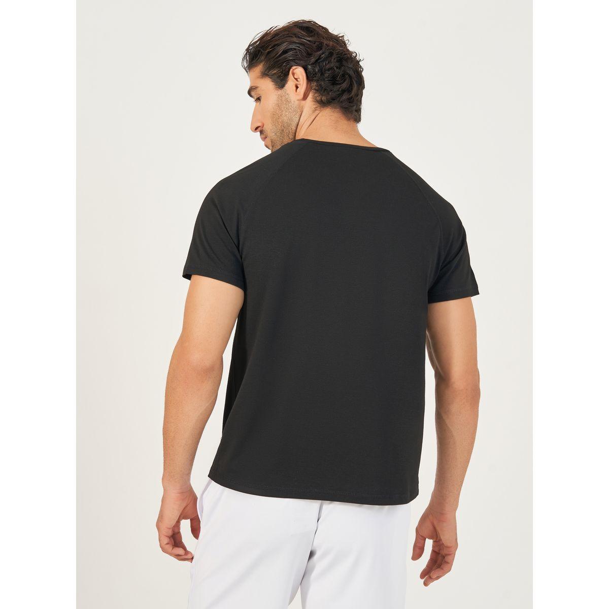 Styli Active Melange Knit Stretch Raglan Workout T-Shirt-men-clothing-sportswearandactivewear-tshirtsandpolos-image-4