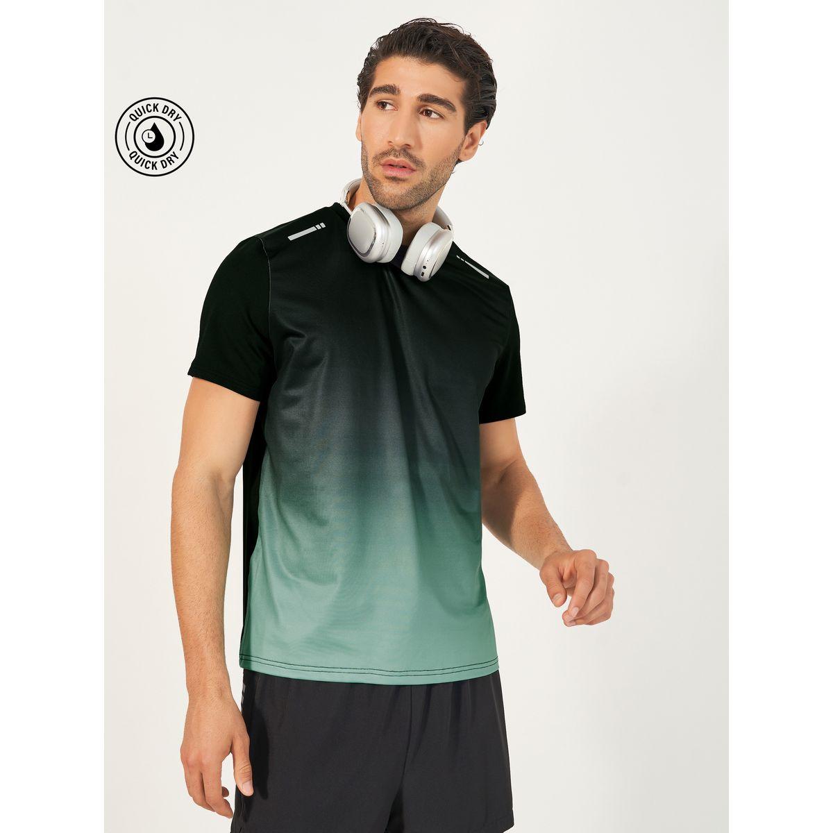 Styli Active Gradient Print Stretchy Training T-Shirt with Shoulder Print Detail-men-clothing-sportswearandactivewear-tshirtsandpolos-image-1