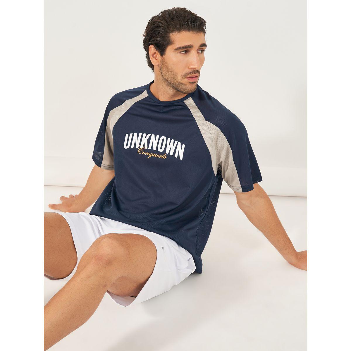 Styli Active Contrast Panel Ultra Lightweight Athleisure T-Shirt-men-clothing-sportswearandactivewear-tshirtsandpolos-image-1