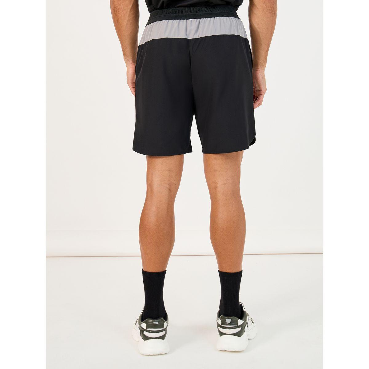 4-Way Stretch Contrast Back Yoke Elasticated Waist Woven Training Shorts-men-clothing-sportswearandactivewear-bottoms-image-4