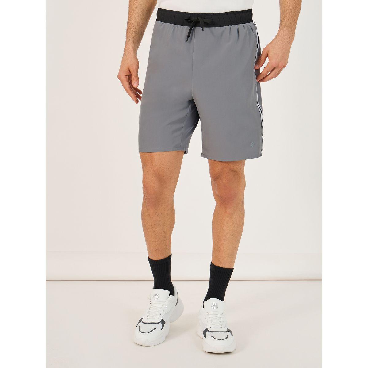 Styli 4-Way Stretch Contrast Waistband Woven Training Shorts-sports-men-clothing-bottoms-image-1