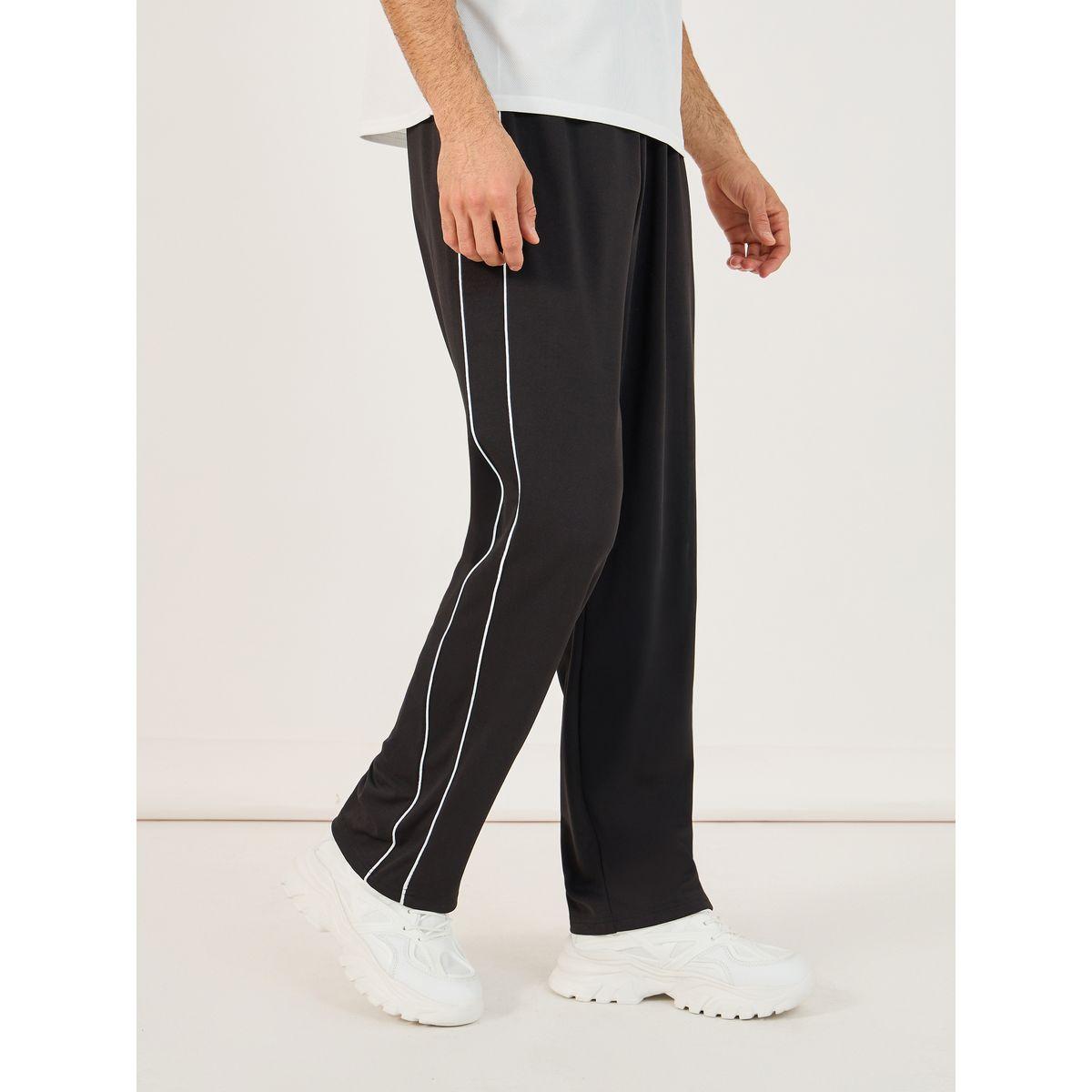 Styli Ponte Knit Contrast Side Piping Athleisure Oversized Track Pants-men-clothing-sportswearandactivewear-bottoms-image-1