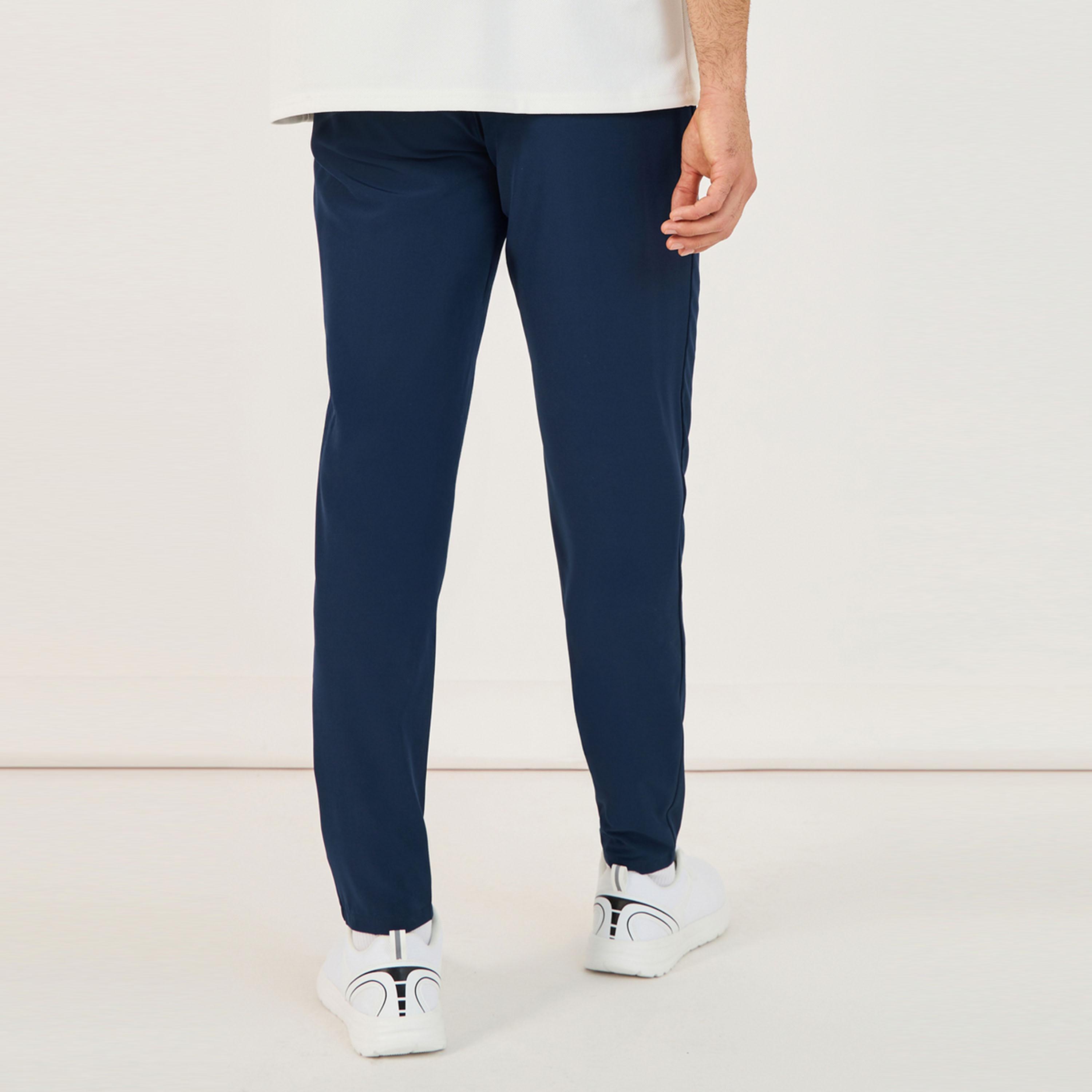 ستايلي - بنطال رياضي ضيق من قماش مضغوط بأربعة اتجاهات مع حواف مزينة-men-clothing-sportswearandactivewear-bottoms-image-4