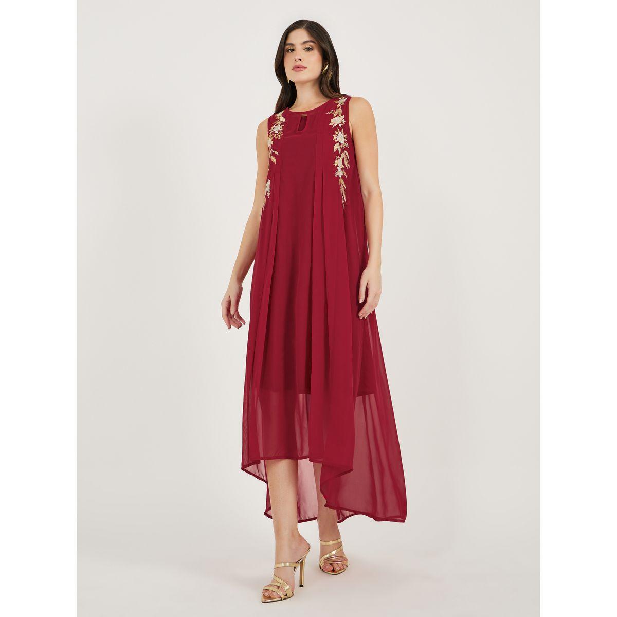 Embroidered Sleeveless Shift Maxi Dress-women-clothing-dresses-image-2
