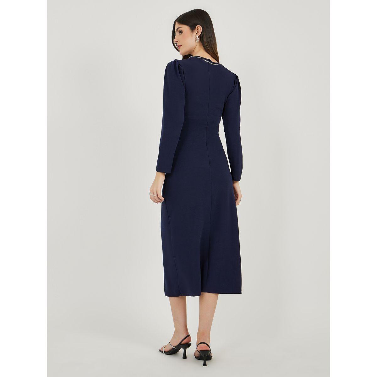 فستان ميدي بأكمام طويلة ومزخرف-women-clothing-dresses-image-6