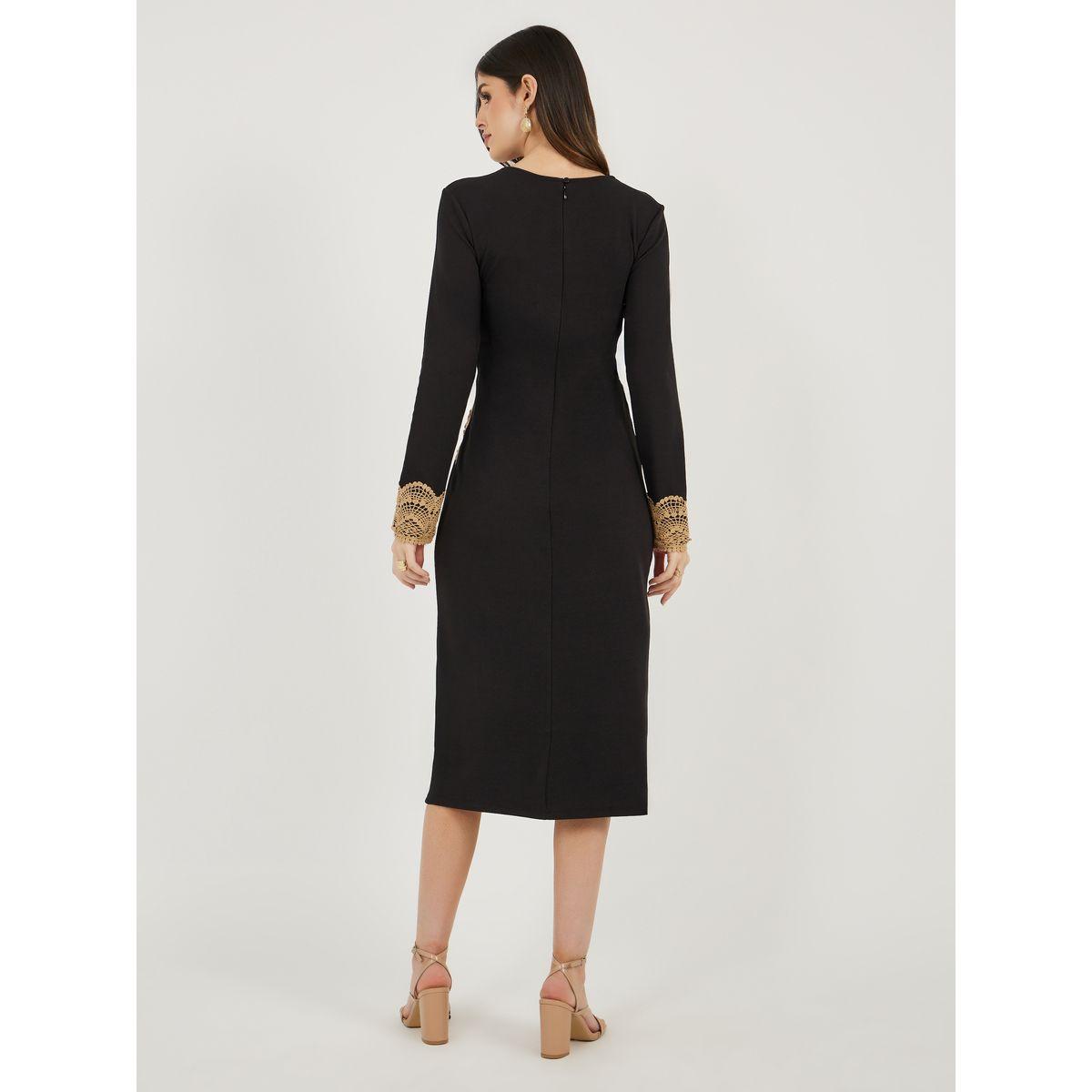 فستان ميدي ضيق بأكمام طويلة وتفاصيل دانتيل-women-clothing-dresses-image-6