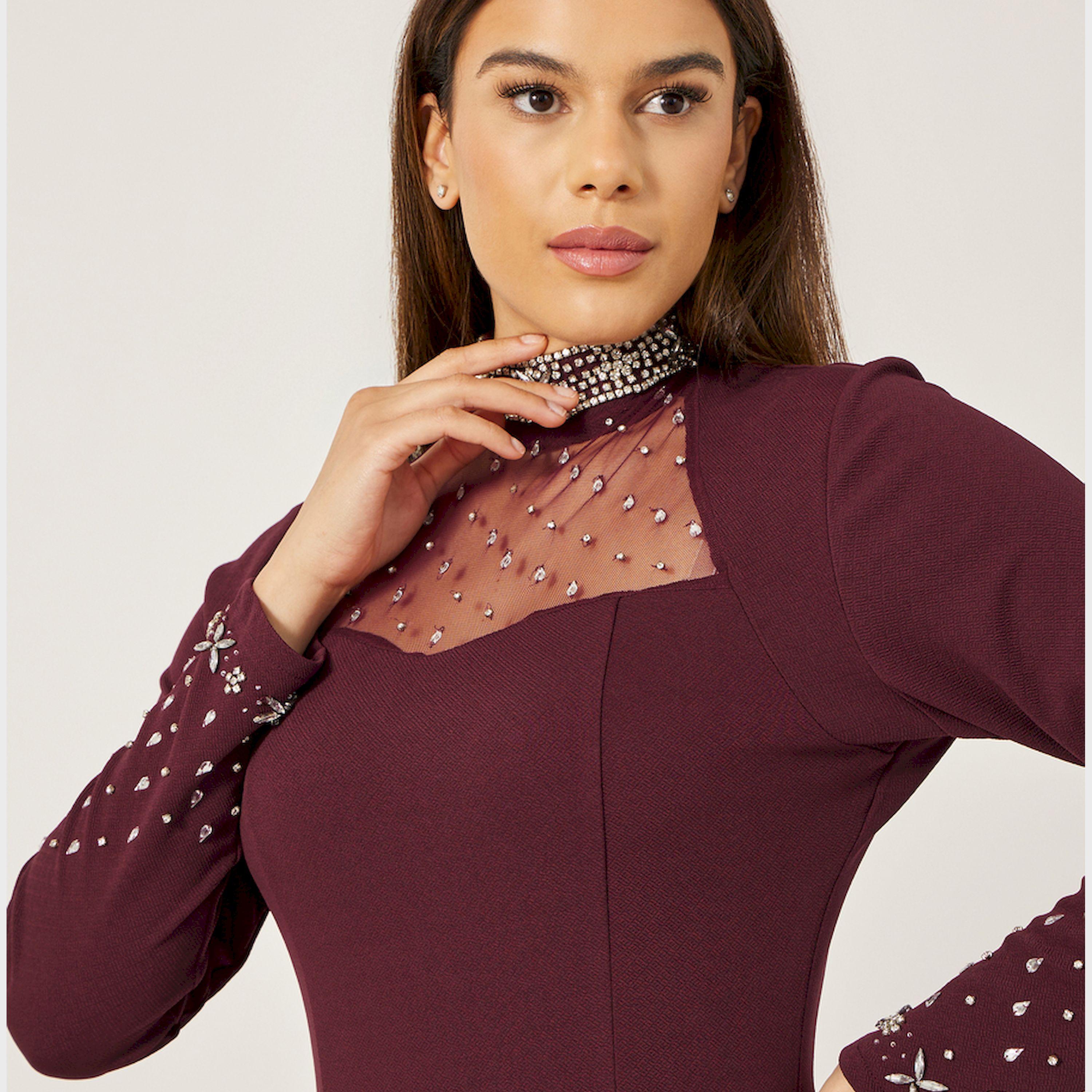 ستايلي - فستان ماكسي مزين بفتحة على شكل قلب-women-clothing-dresses-image-4