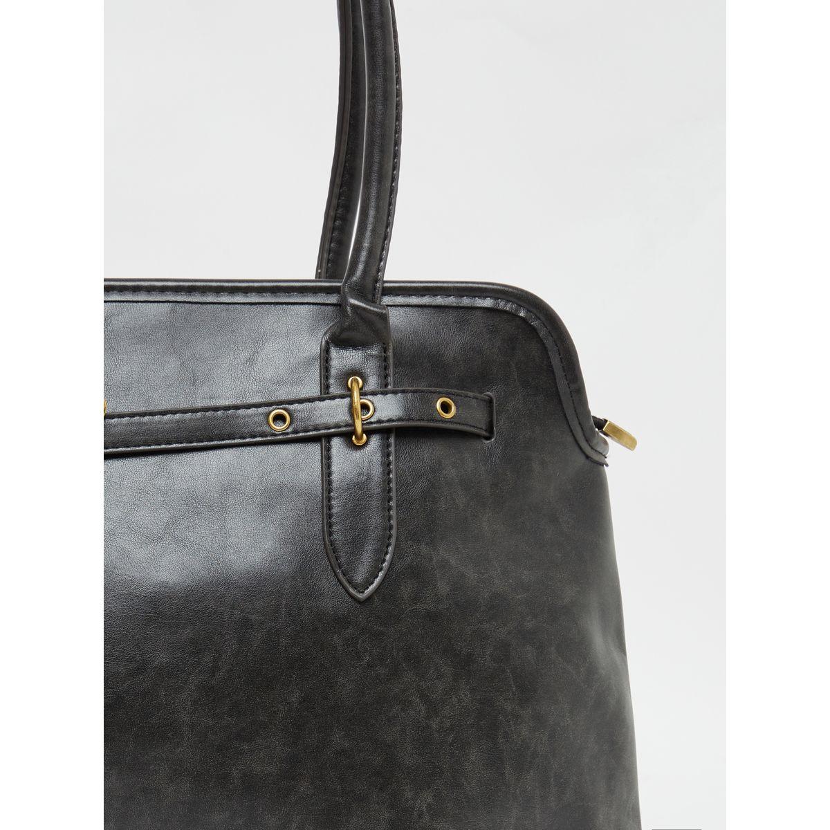 Styli Dual Strap Tote Handbag with Tag Drop-women-bagsandwallets-handbags-image-3
