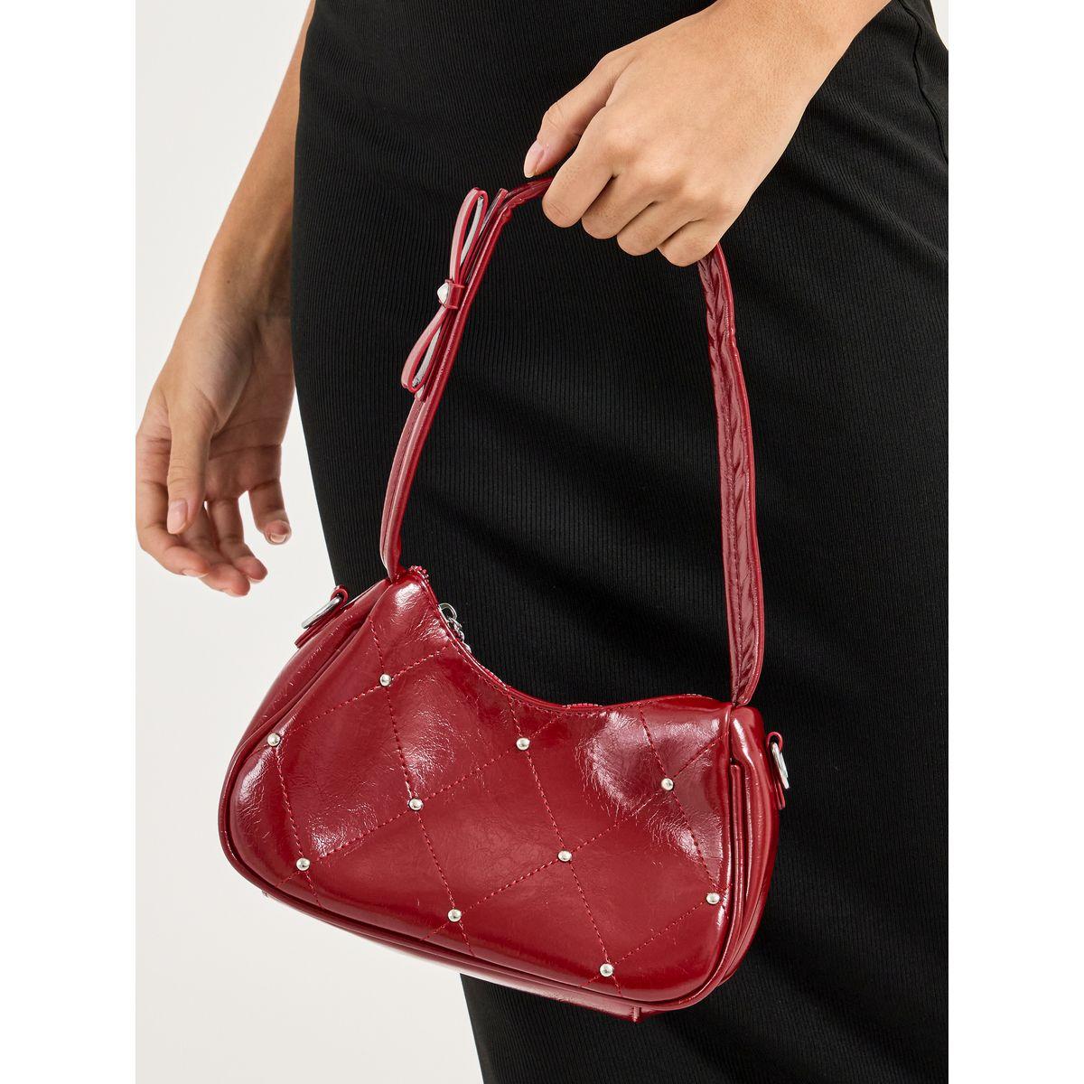 Styli Studded Diamond Pattern Shoulder Bag-women-bagsandwallets-handbags-image-3