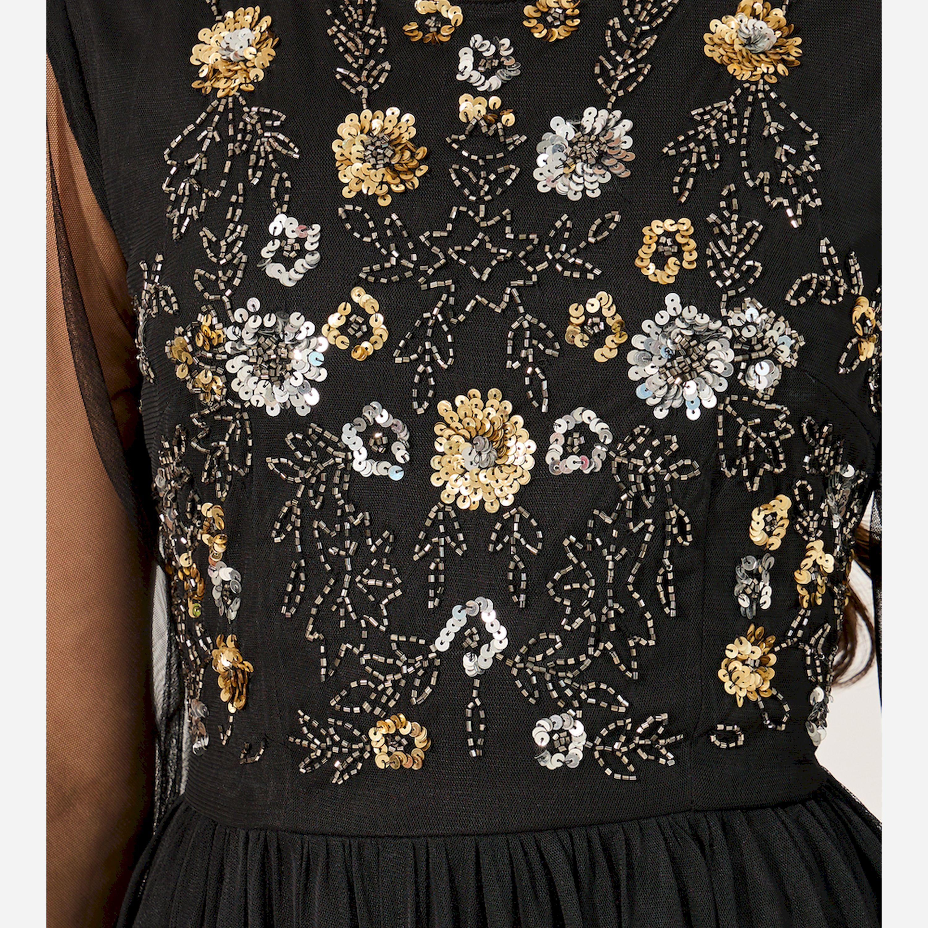 Styli Embellished Half Sleeves A-Line Maxi Dress-women-clothing-dresses-image-4