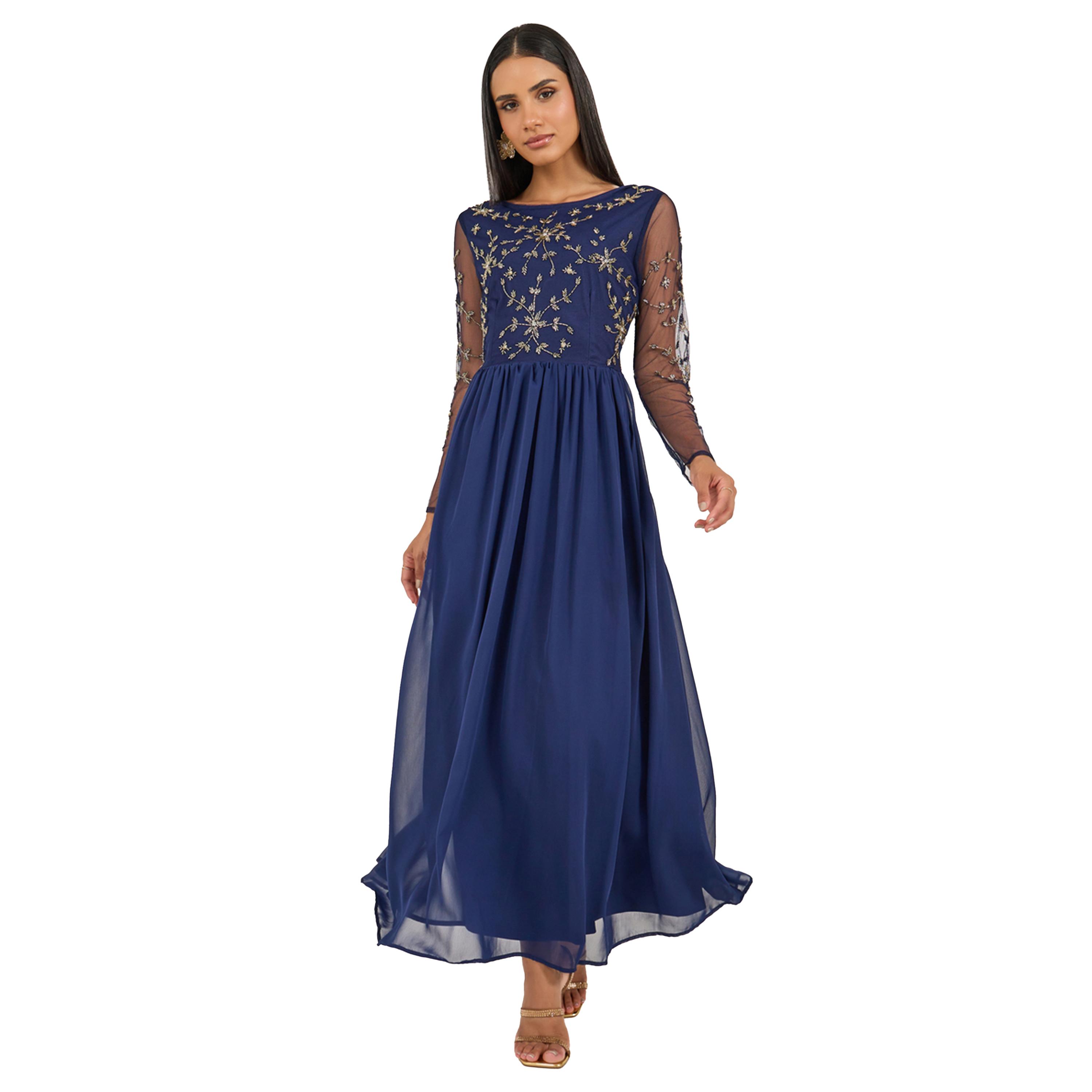 ستايلي - فستان ماكسي بأكمام طويلة وقصة A-women-clothing-dresses-image-1