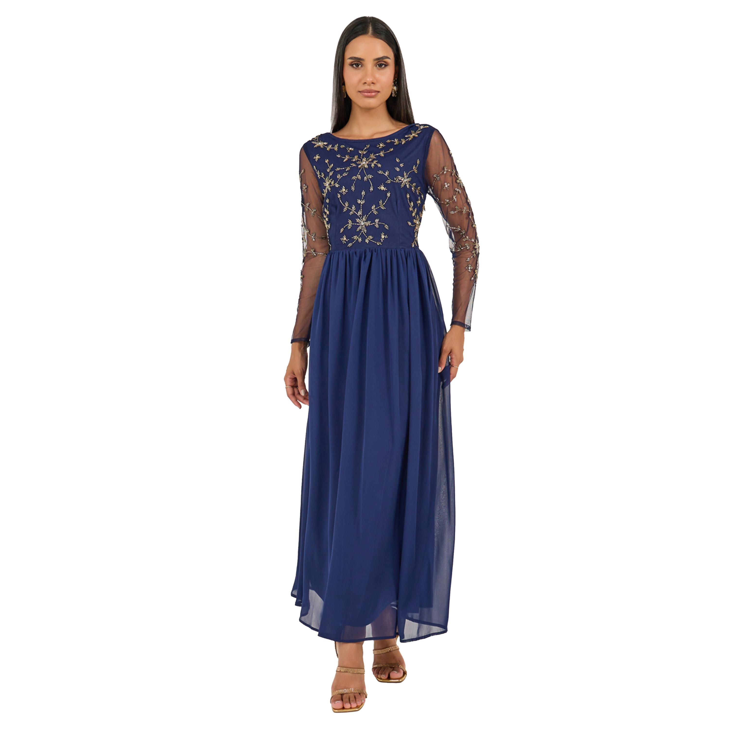 Styli Embellished Long Sleeves A-Line Maxi Dress-women-clothing-dresses-image-2