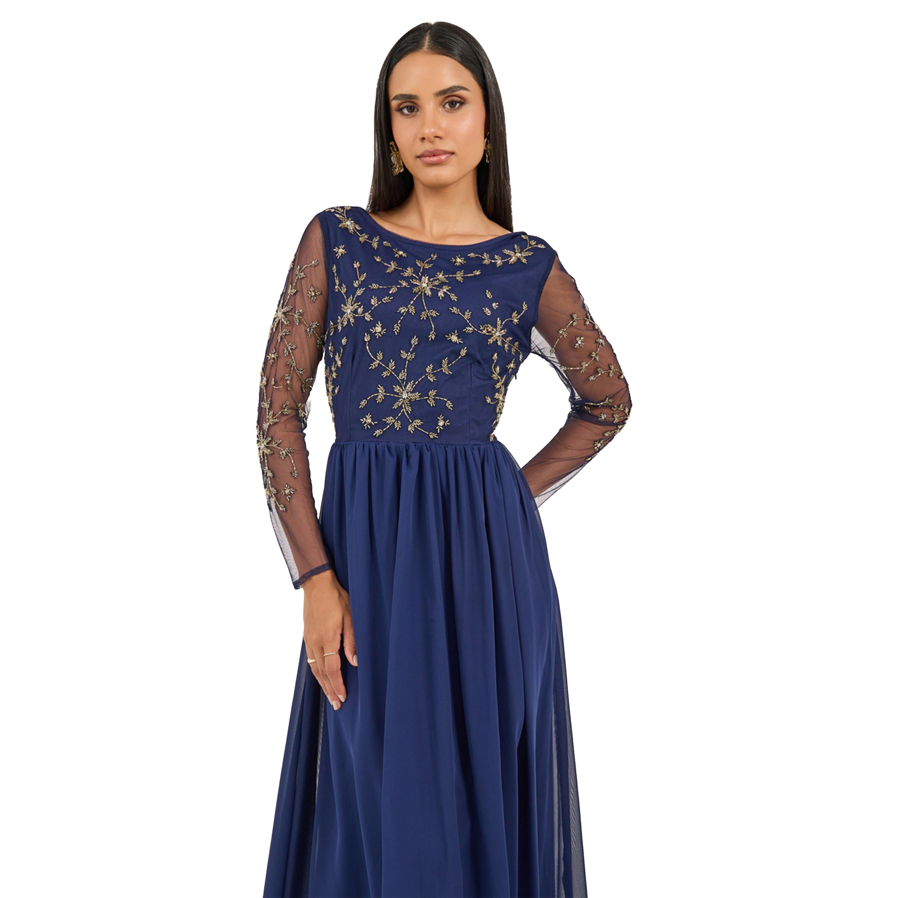 Styli Embellished Long Sleeves A-Line Maxi Dress-women-clothing-dresses-image-3