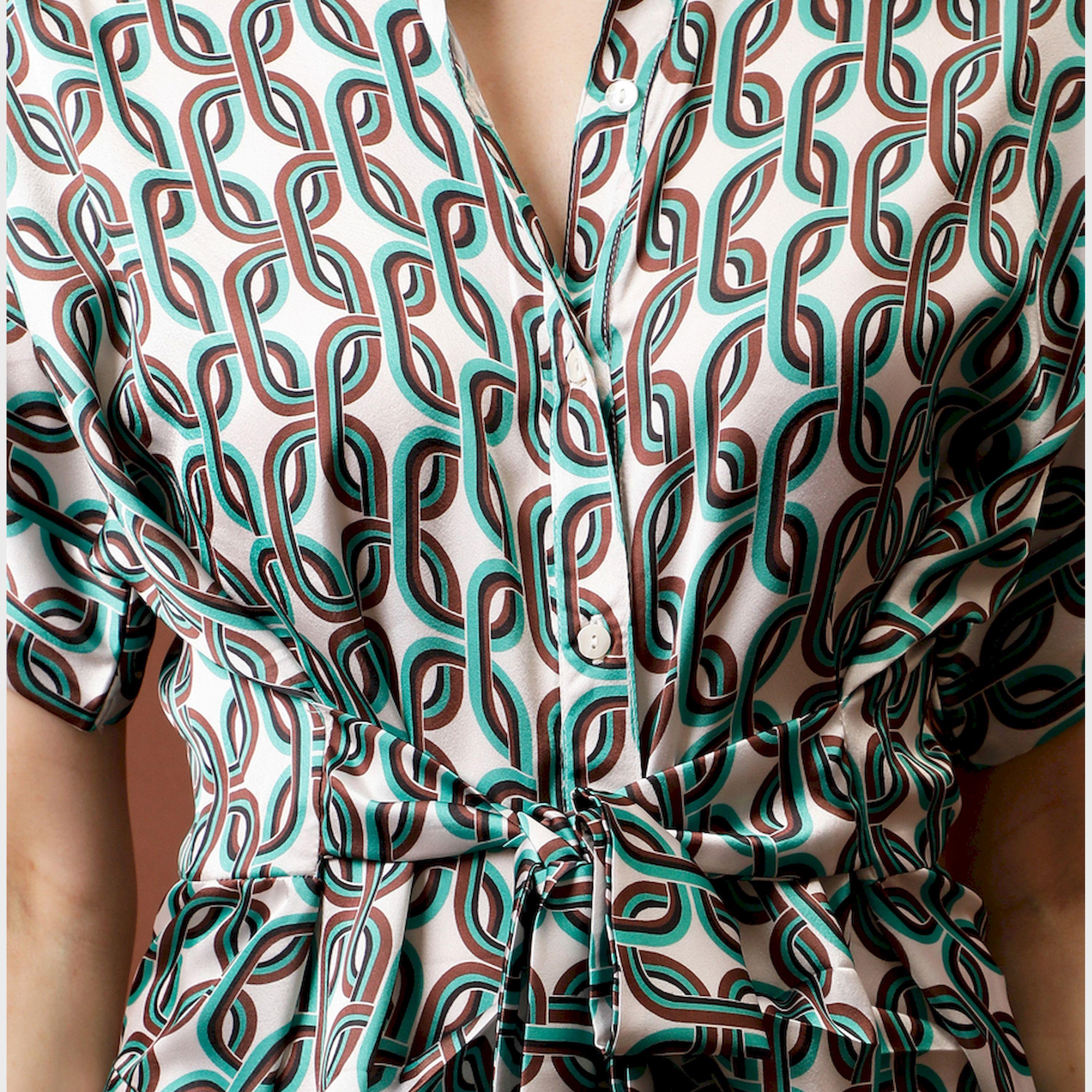 Athena X Styli Printed Satin Shirt Midi Dress With Pleated Detail-women-clothing-dresses-image-4