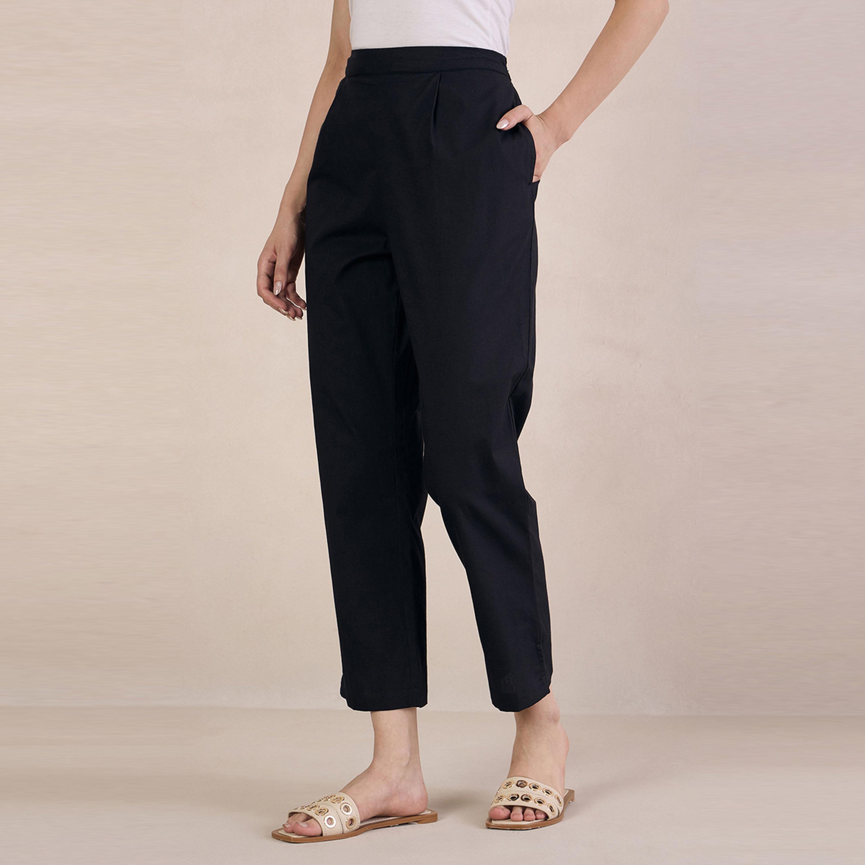 بنطال بوبلين قصير بجيب جانبي فِميلا × ستايلي-women-clothing-bottoms-trousers-image-2
