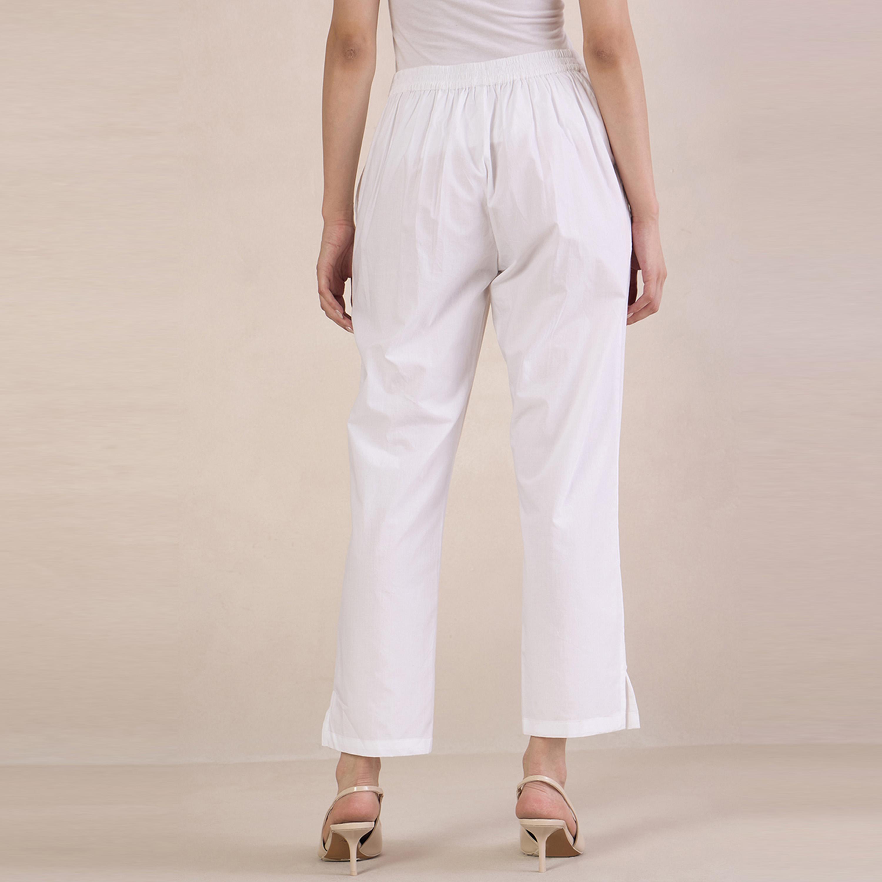 بنطال بوبلين قصير بجيب جانبي فِميلا × ستايلي-women-clothing-bottoms-trousers-image-3