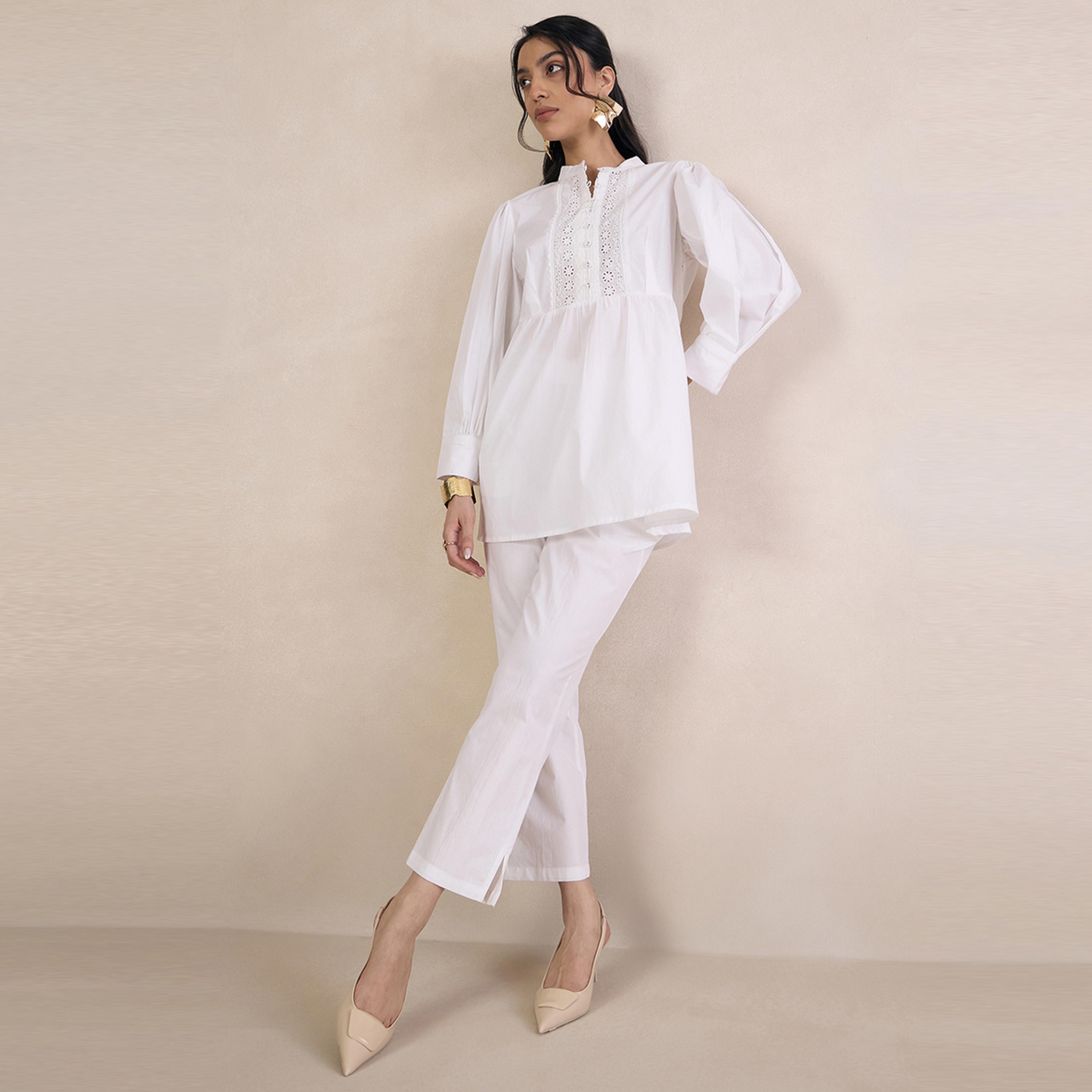 بنطال بوبلين قصير بجيب جانبي فِميلا × ستايلي-women-clothing-bottoms-trousers-image-5