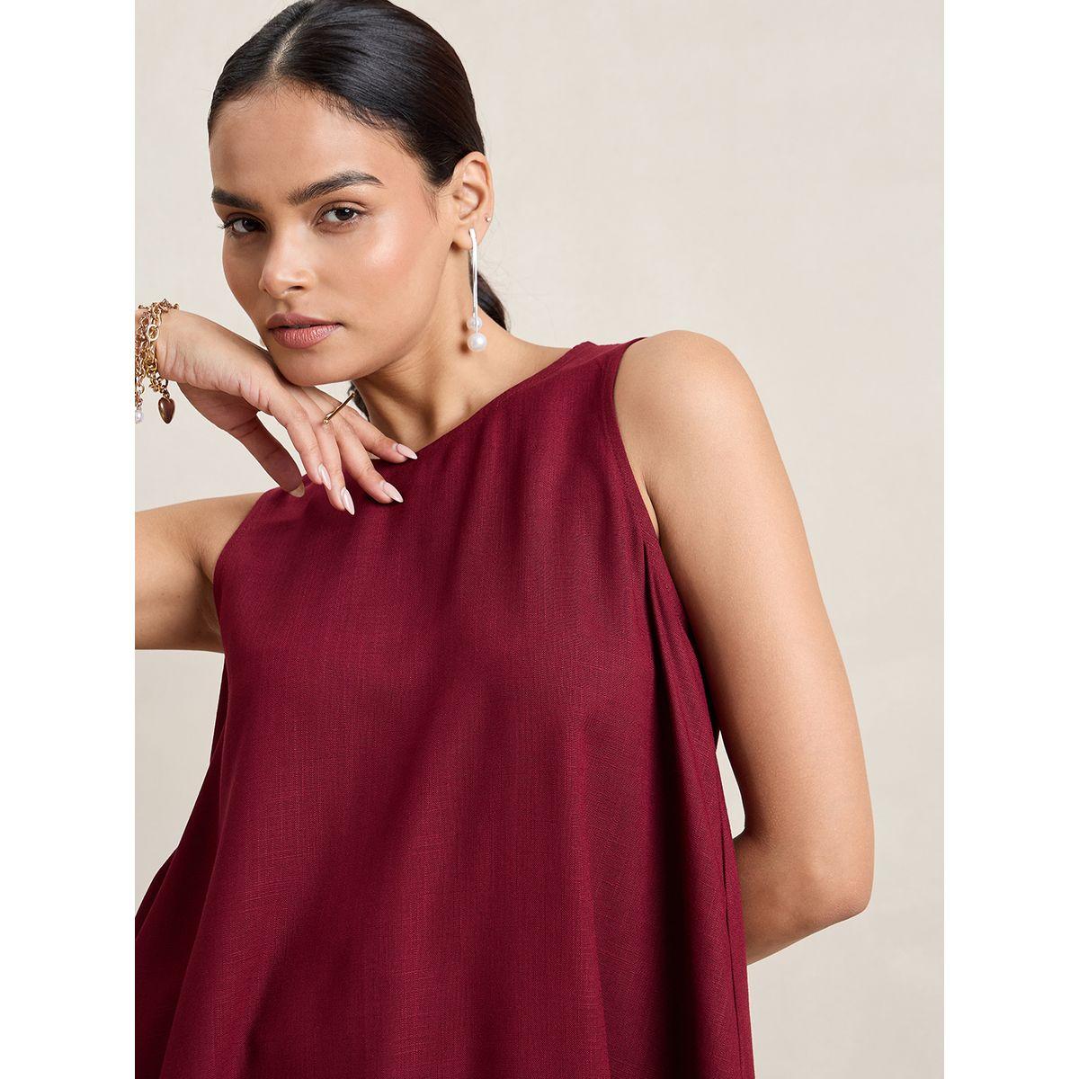 Femmella X Styli  Solid Round Neck Top & Pants Co-Ords-women-clothing-coordsets-image-6