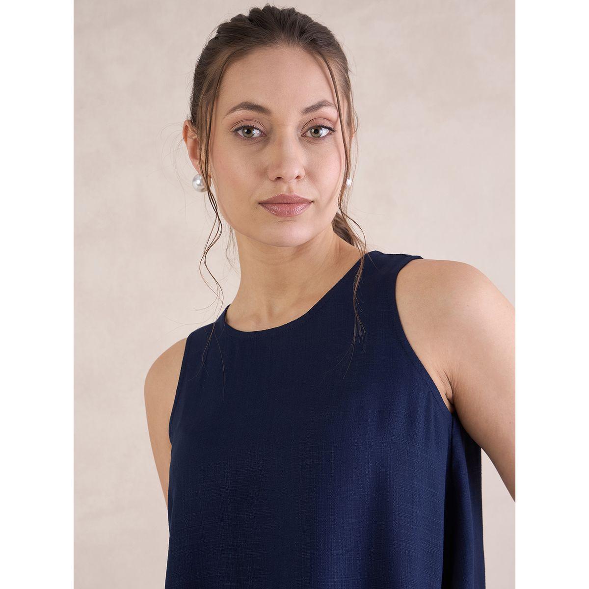 Femmella X Styli  Solid Round Neck Top & Pants Co-Ords-women-clothing-coordsets-image-4