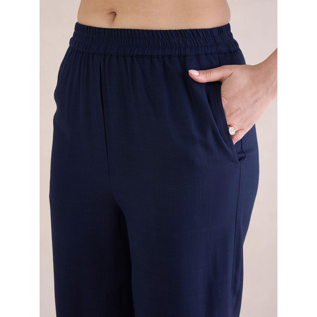 Femmella X Styli  Solid Round Neck Top & Pants Co-Ords-women-clothing-coordsets-image-5