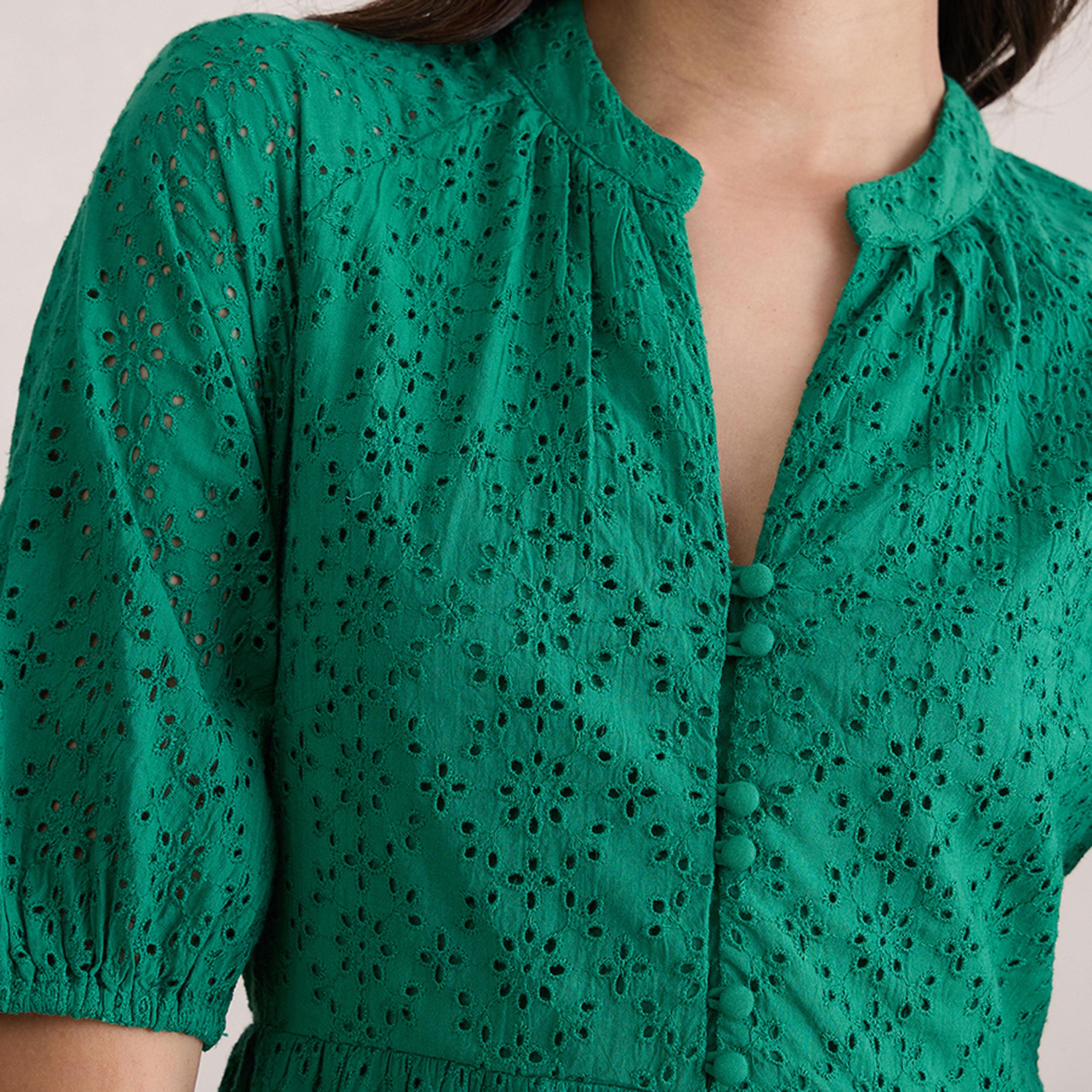 فستان طويل شيفلي مزين بكسرات فِميلا × ستايلي-women-clothing-dresses-image-4