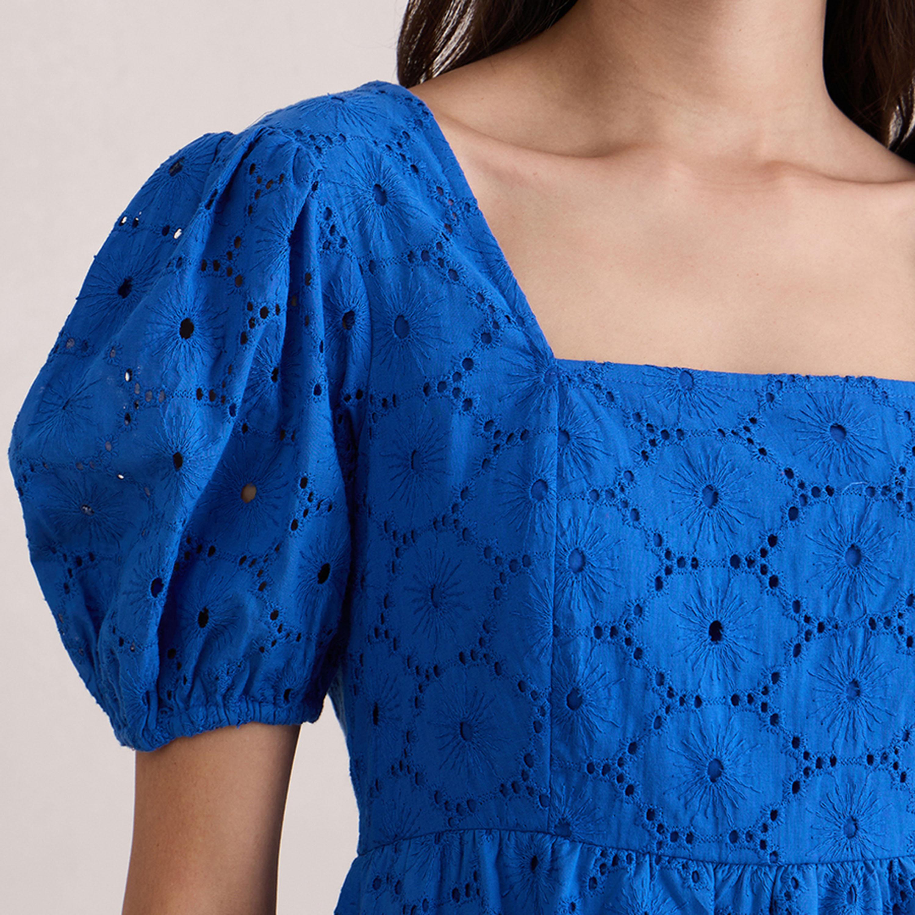 فستان قصير شيفلي بياقة واسعة فِميلا × ستايلي-women-clothing-dresses-image-4