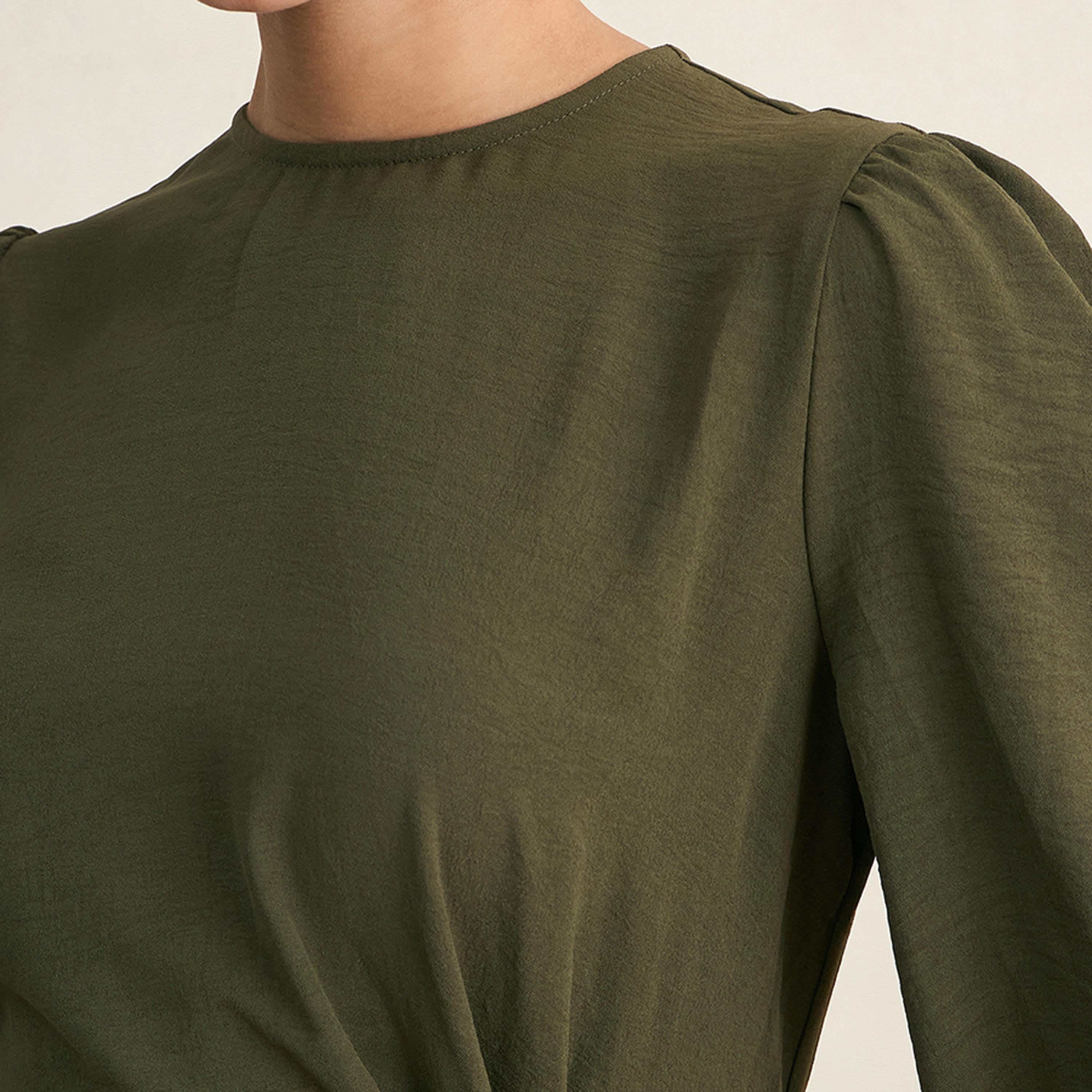 فستان بطول الركبة ونمط لف فِميلا × ستايلي-women-clothing-dresses-image-3