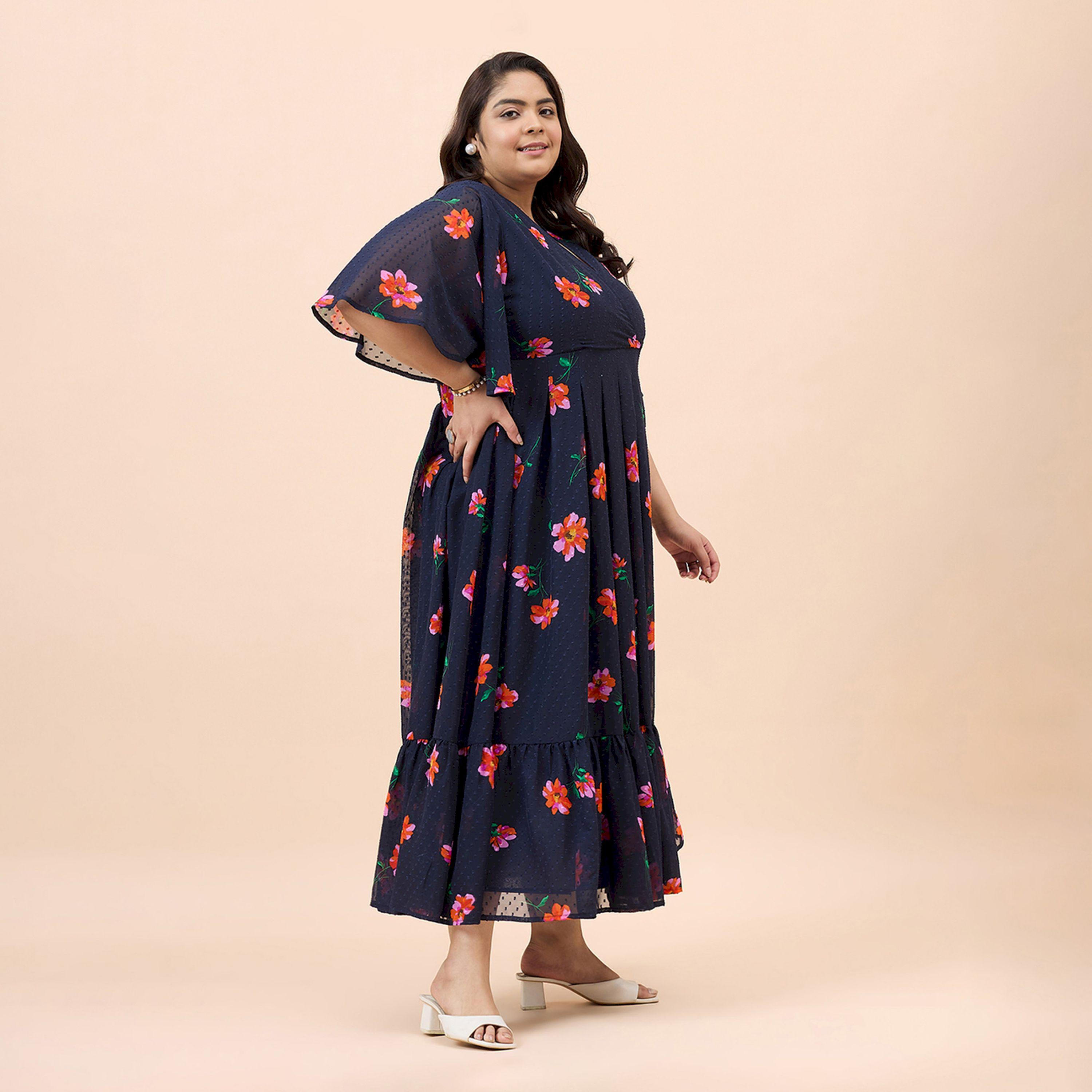 Femmella X Styli  All-Over Print Textured Wrap Tiered Maxi Dress-women-clothing-dresses-image-3