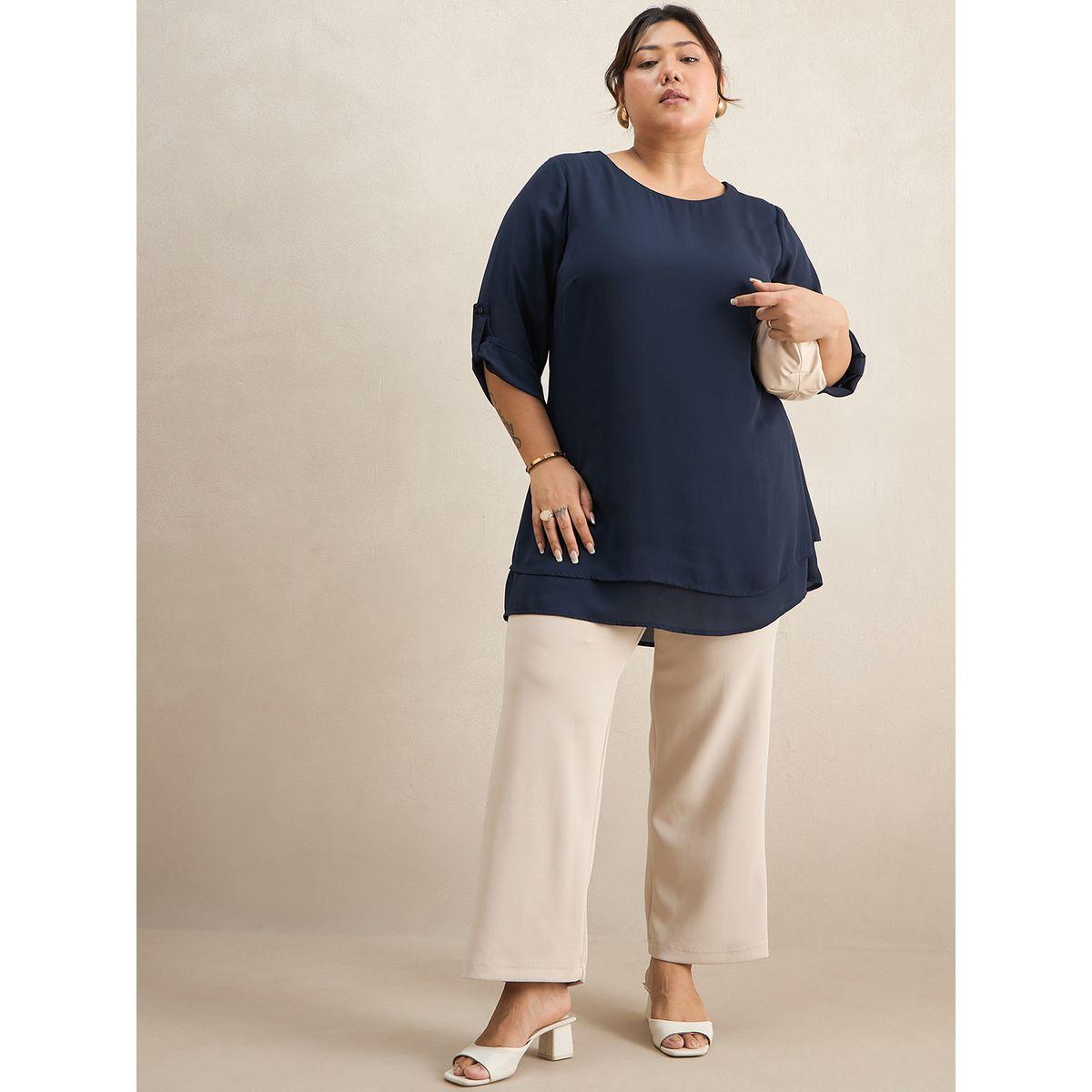 Femmella X Styli  Plus Sie Double Layer Longline Tunic-women-clothing-shirtsandblouses-blouses-image-6