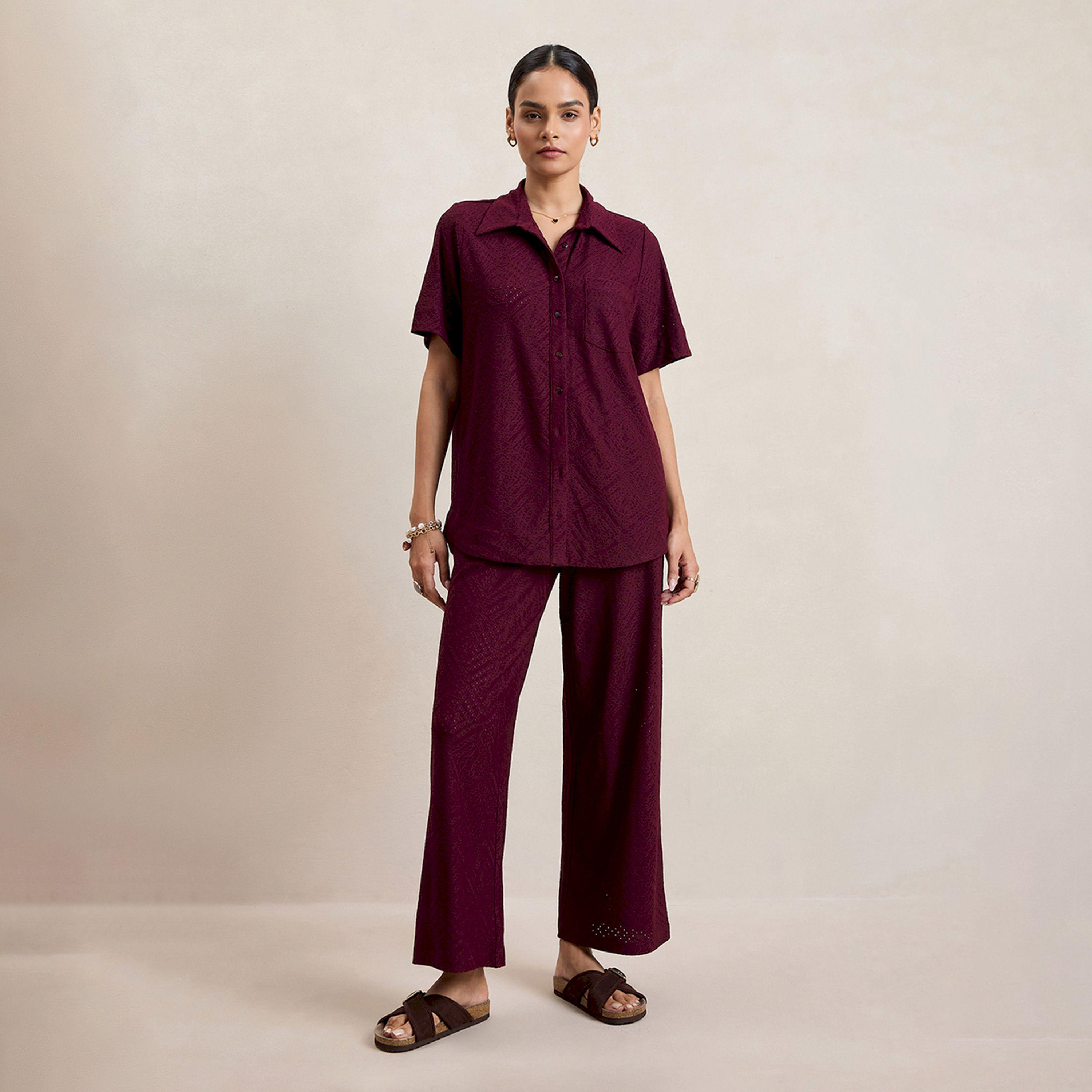 بلوزة شيفلي محبوكة بأزرار غلق فِميلا × ستايلي-women-clothing-shirtsandblouses-shirts-image-5