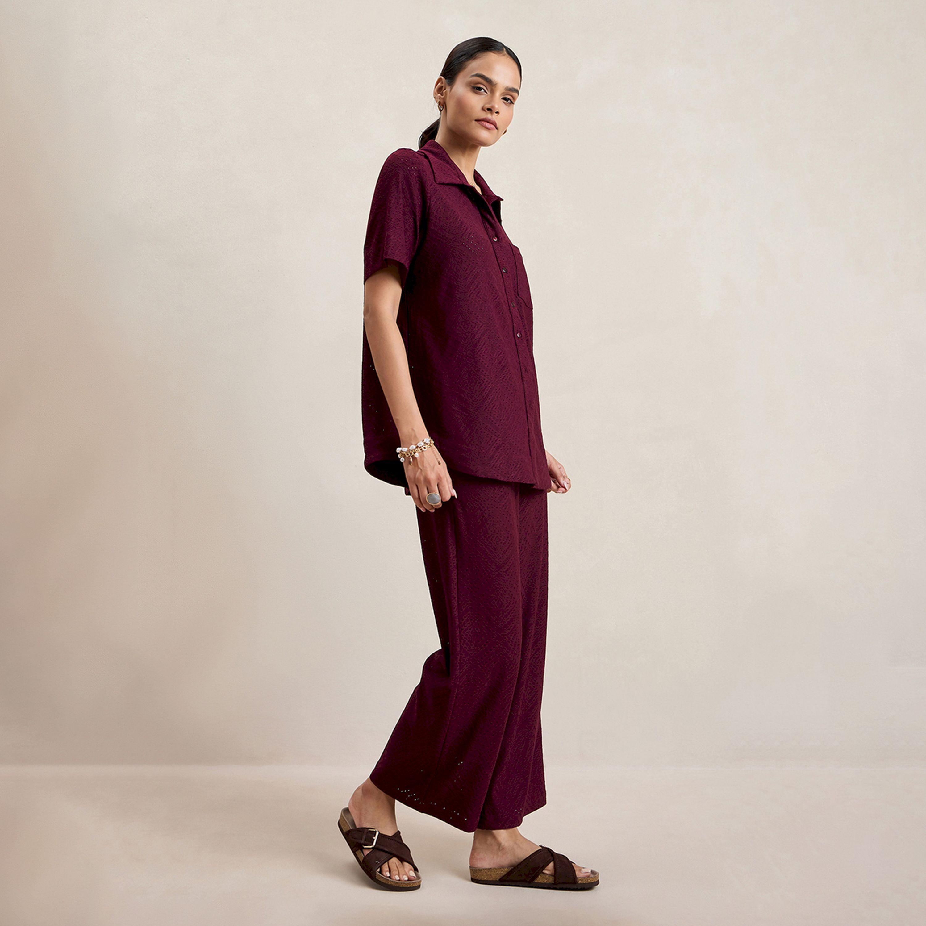 بلوزة شيفلي محبوكة بأزرار غلق فِميلا × ستايلي-women-clothing-shirtsandblouses-shirts-image-6