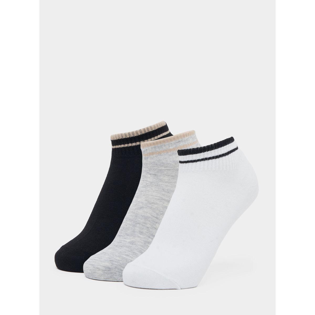 مجموعة من 3 جوارب مخططة بطول الكاحل-women-socksandstockings-image-1