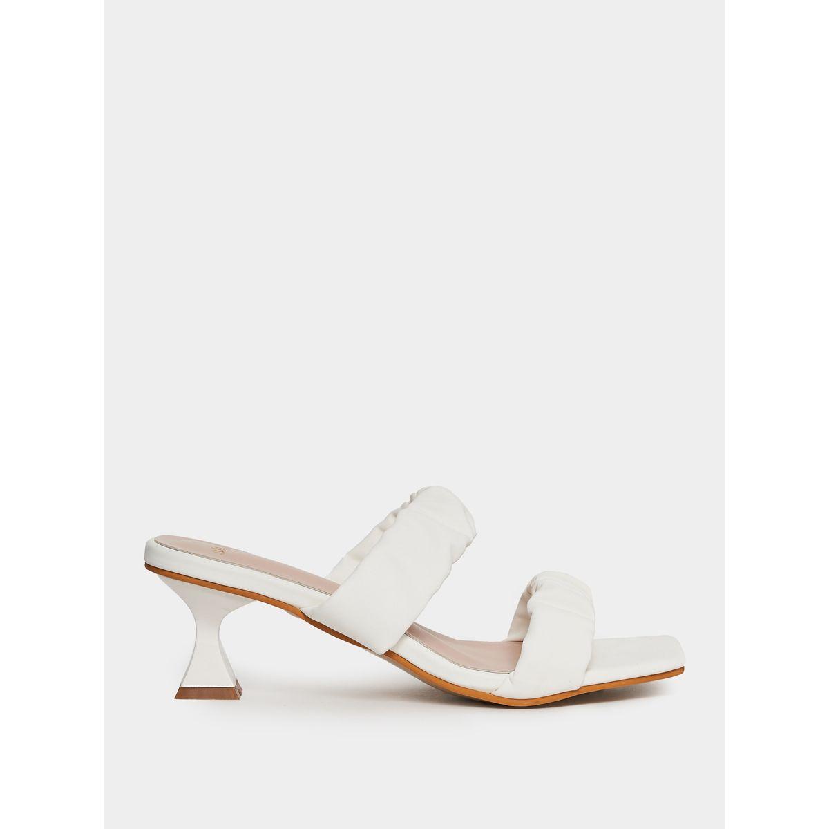 Styli Gathered Strap Kitten Heel Sandals-women-shoes-heels-image-2