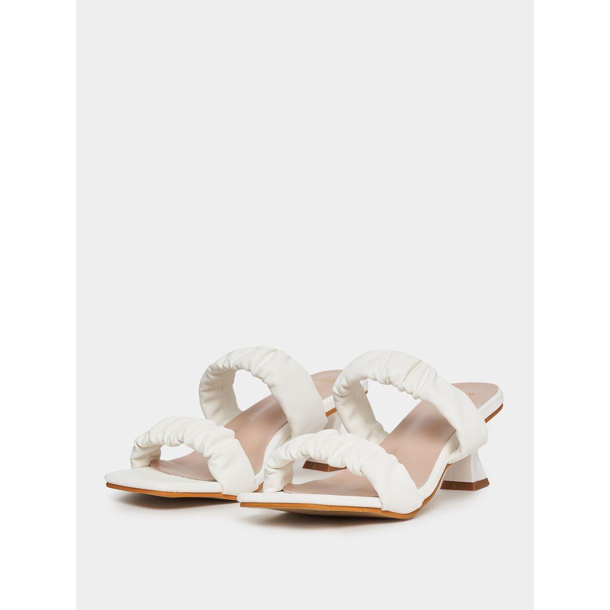 Styli Gathered Strap Kitten Heel Sandals-women-shoes-heels-image-3