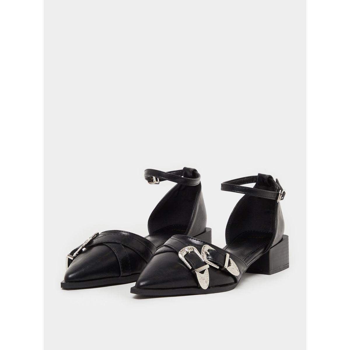 Styli Buckle Accent Ankle Strap Pointed Toe Pumps-women-shoes-heels-image-2