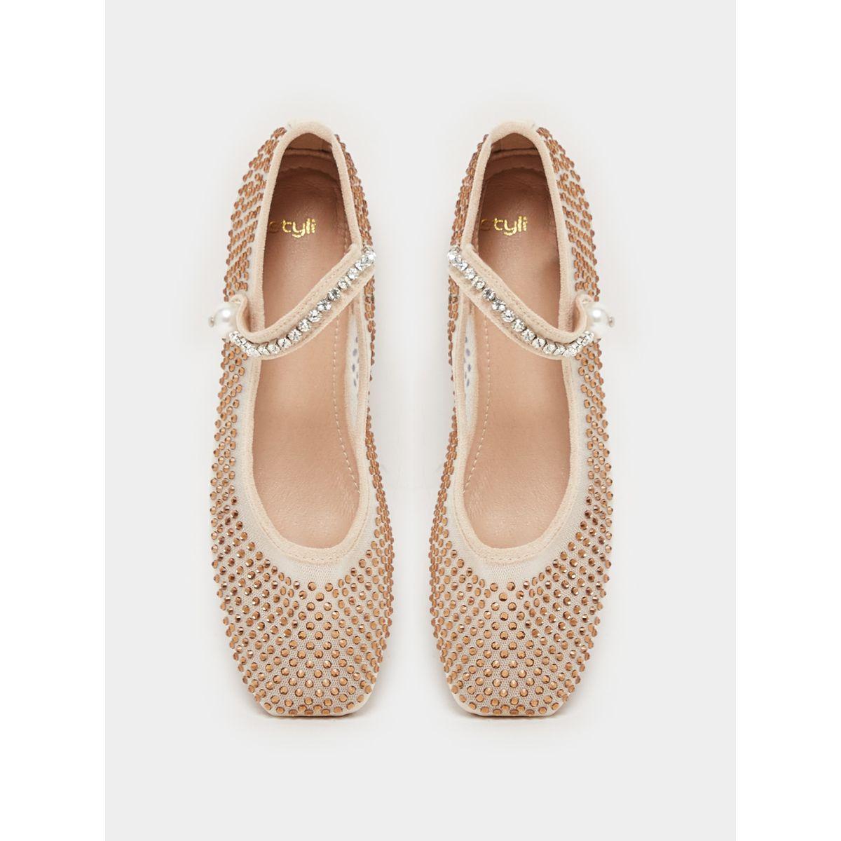 Styli Rhinestone Design Ballerina Shoes-women-shoes-loafersandmoccasins-image-5