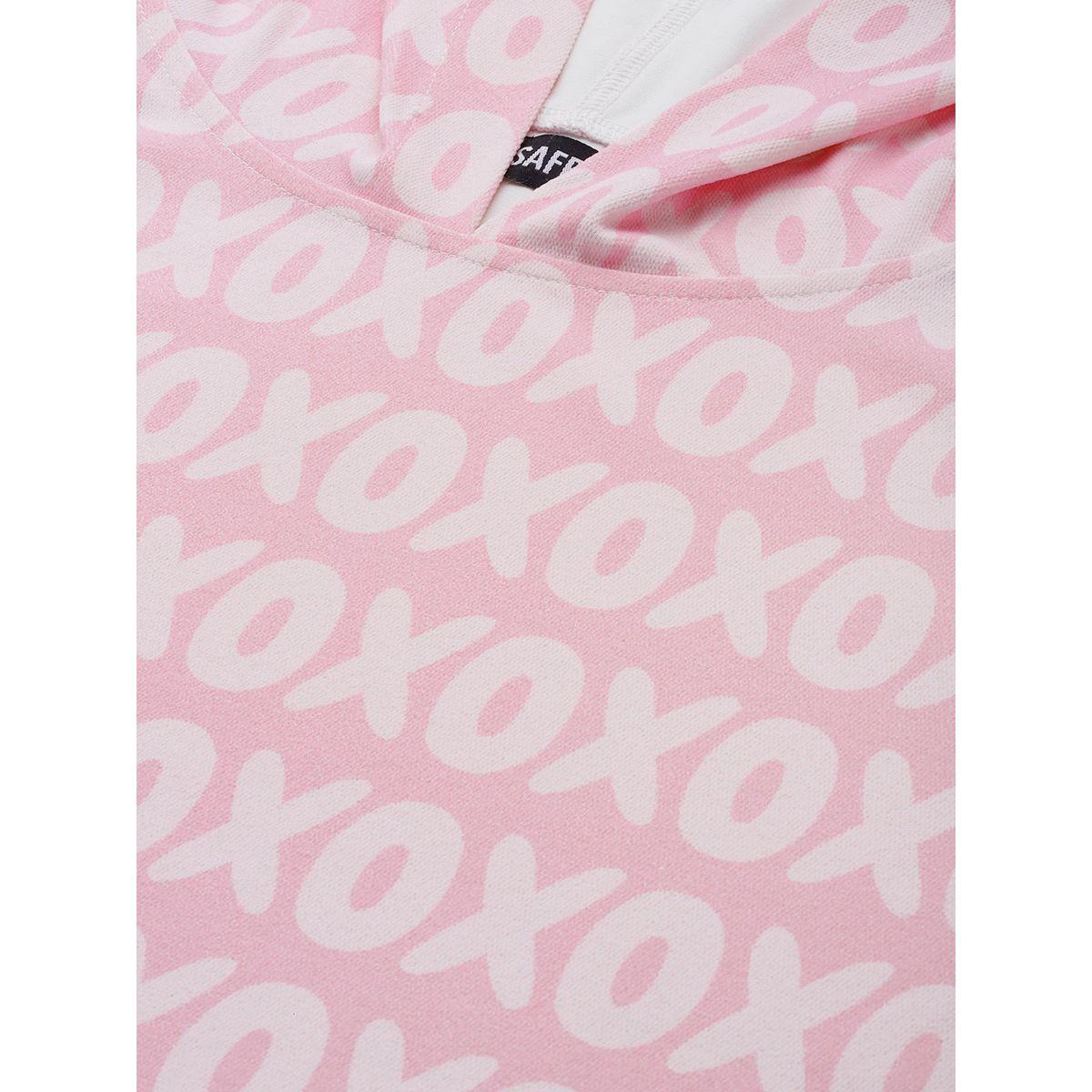 هودي مطبع بطبعة اكس أو مع قصة عادية ساسافراس × ستايلي-women-winterwear-hoodiesandsweatshirts-hoodies-image-4