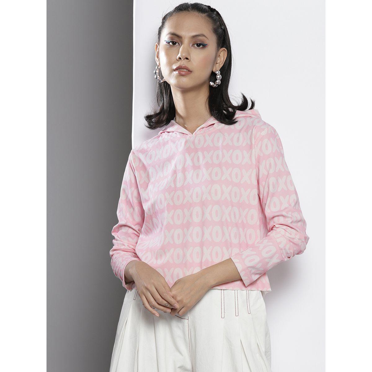 هودي مطبع بطبعة اكس أو مع قصة عادية ساسافراس × ستايلي-women-winterwear-hoodiesandsweatshirts-hoodies-image-3